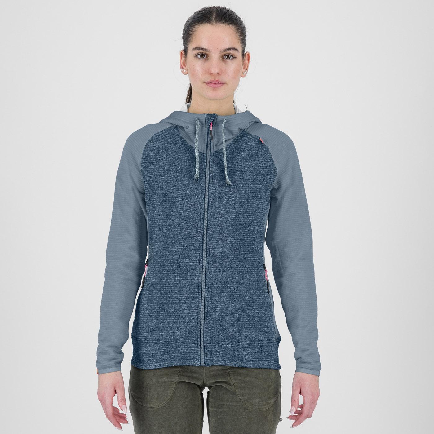 Camoscio w full zip hood - bering sea/mountain spring - karpos
