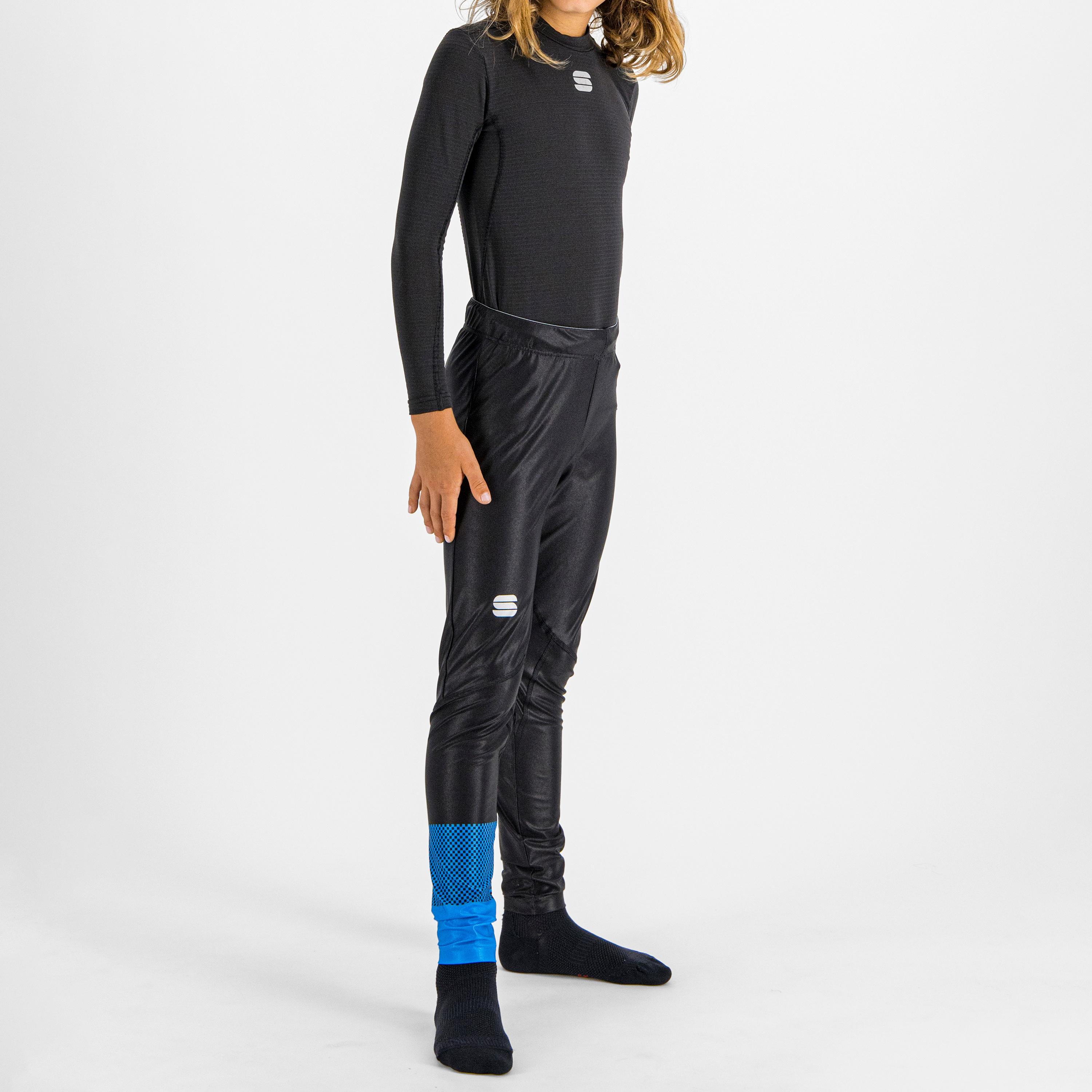 Squadra kid's tight - black brilliant blue - sportful