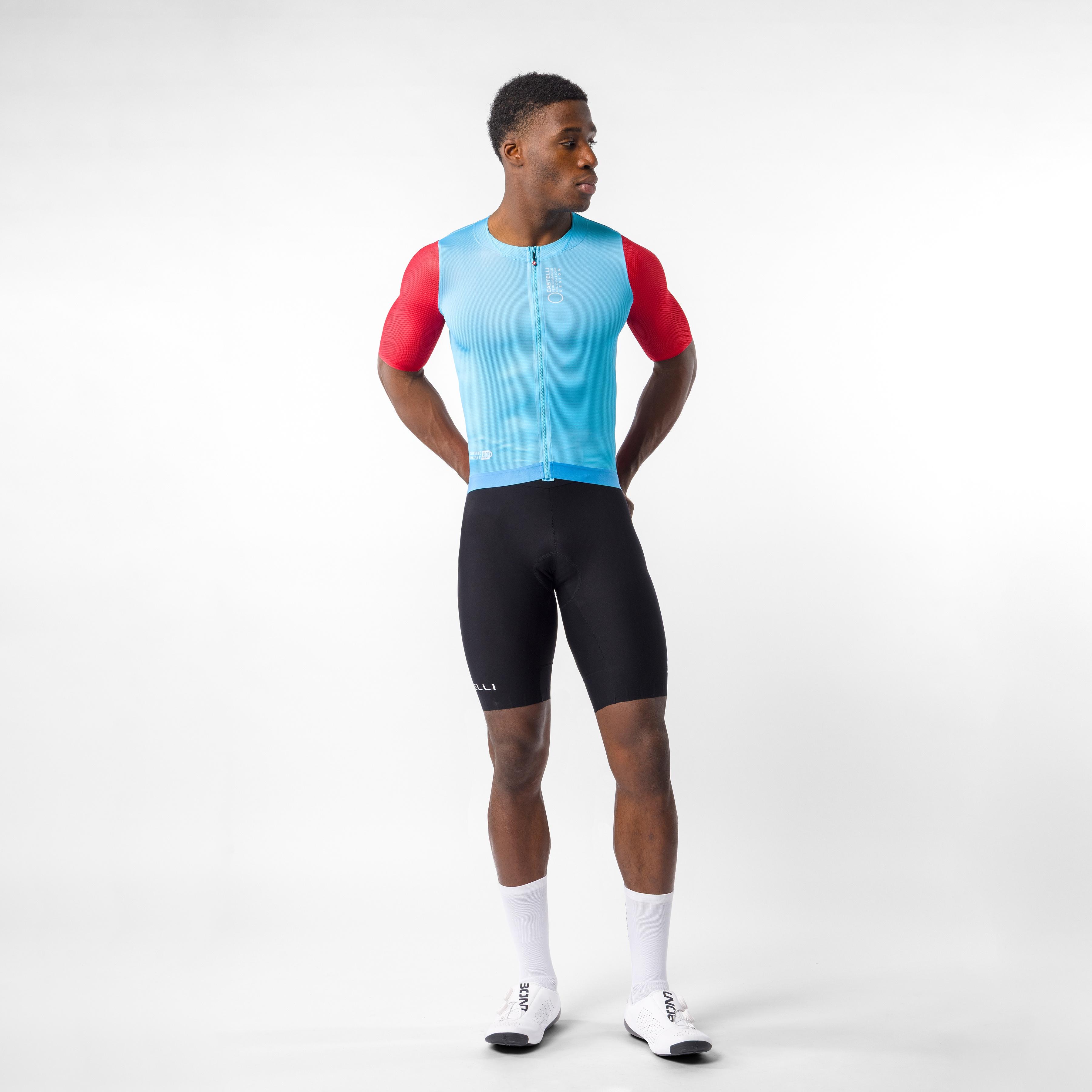 Corretto jersey - neon cobalt/red-white - castelli