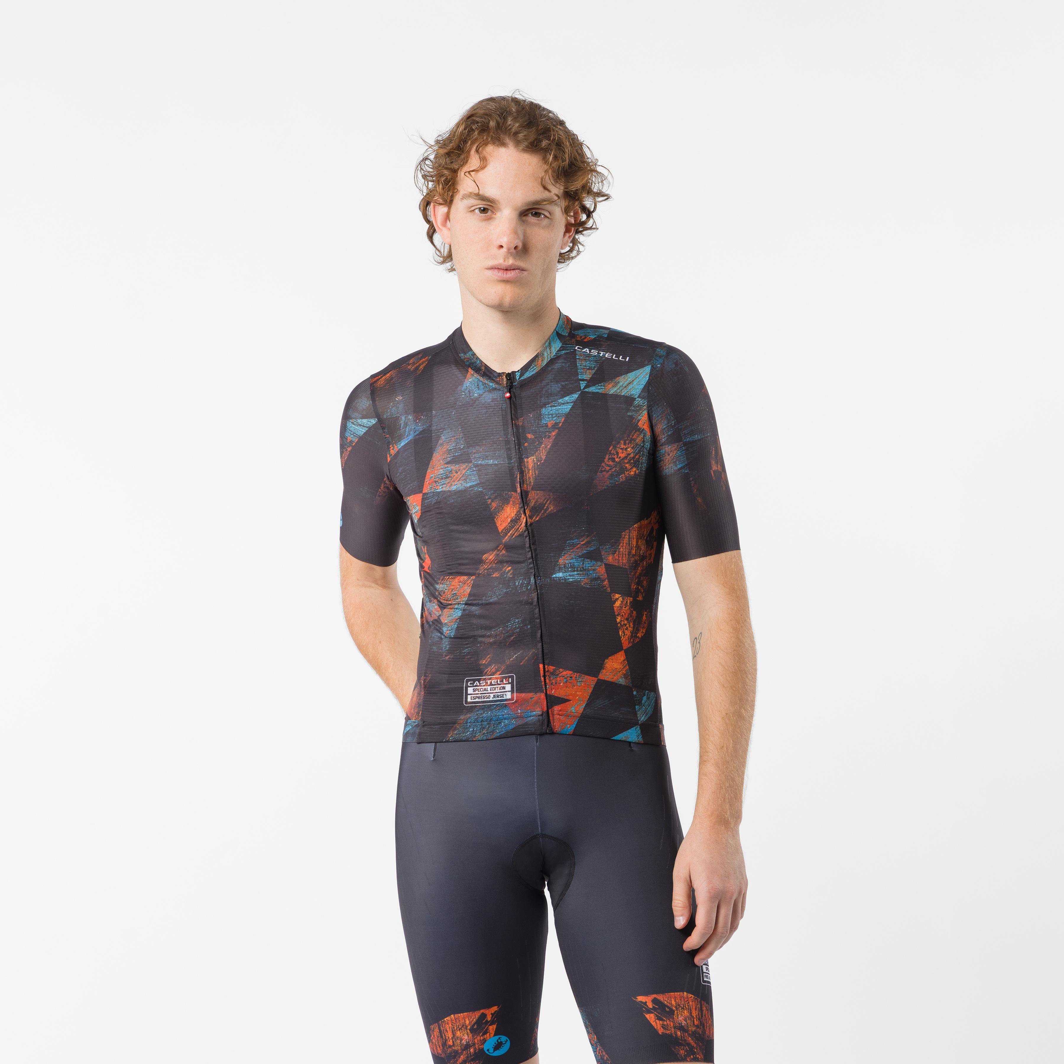Photofinish espresso 2 jersey limited edition - black zip - castelli