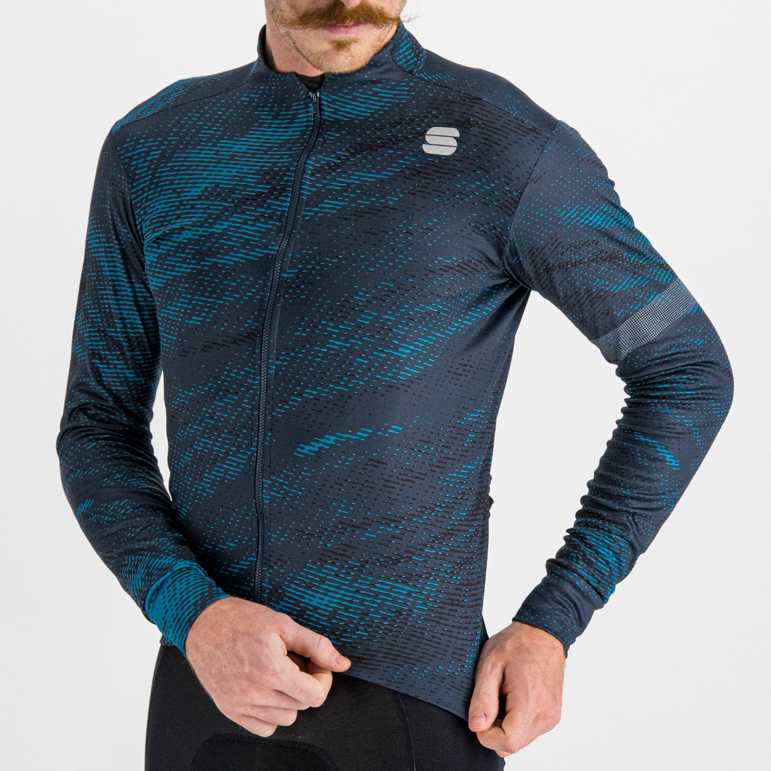 Cliff supergiara thermal jersey - galaxy blue berry blue black - sportful