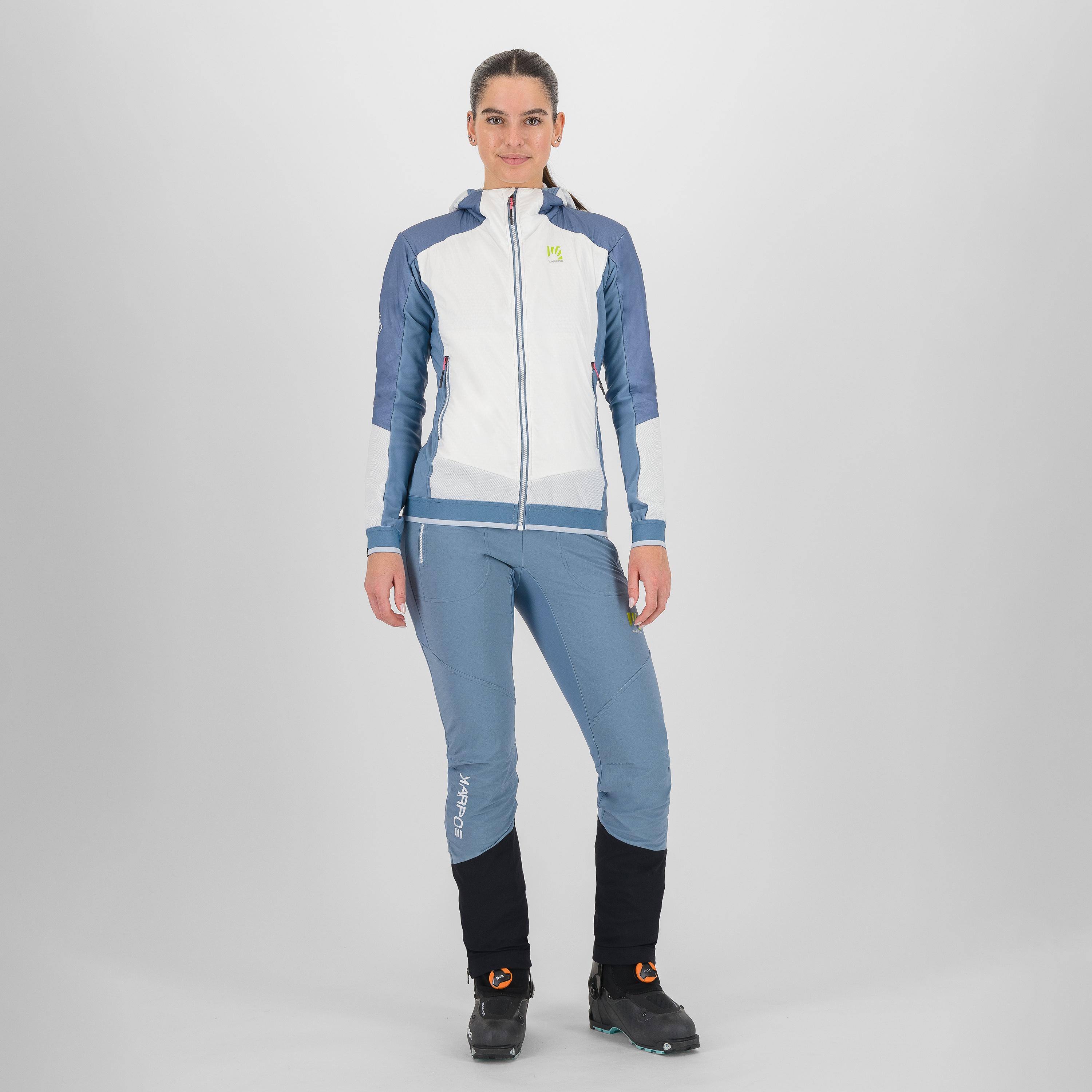 Alagna plus evo w jacket - bright white/spring lake - karpos