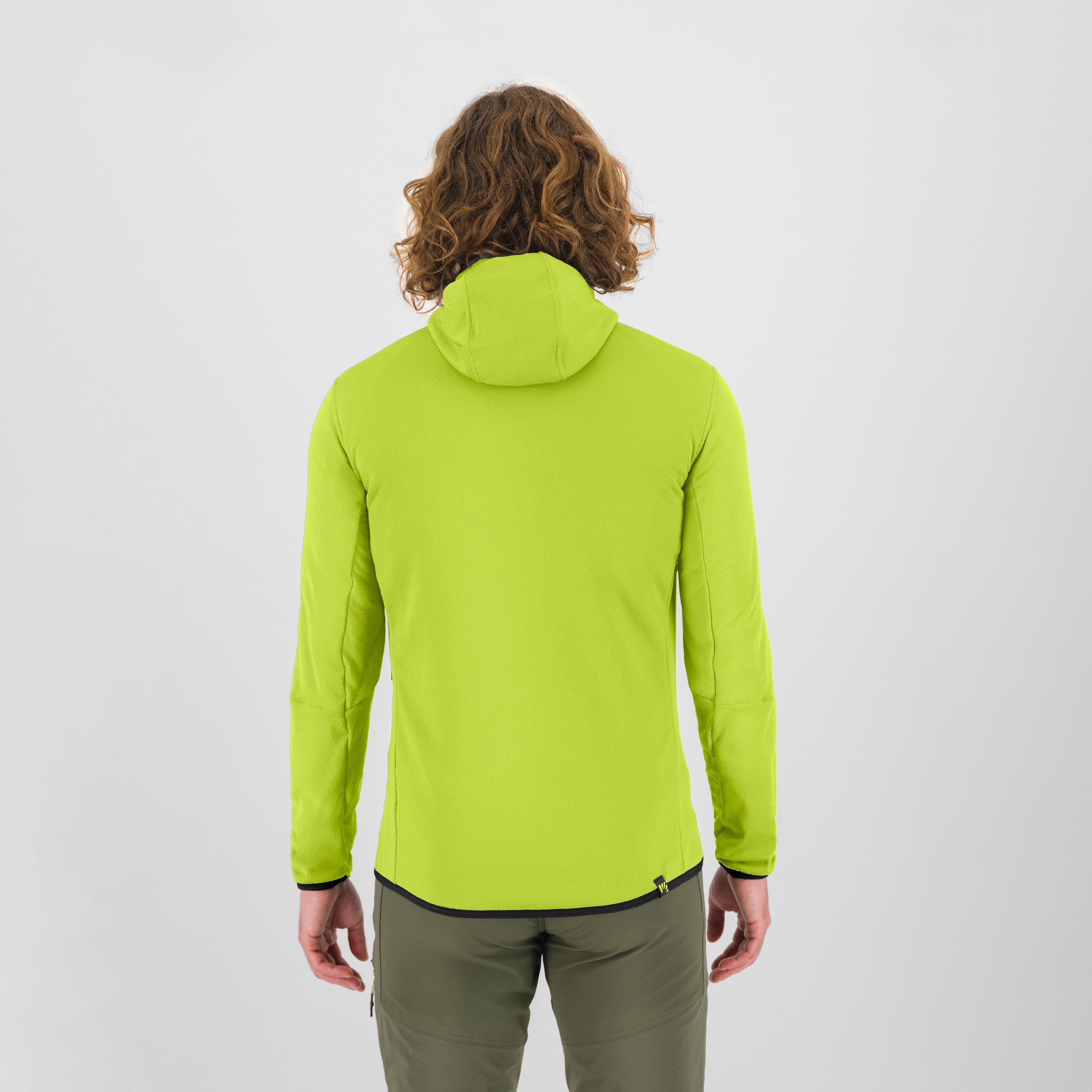 Antermoia hoodie fleece - acid lime/black - karpos
