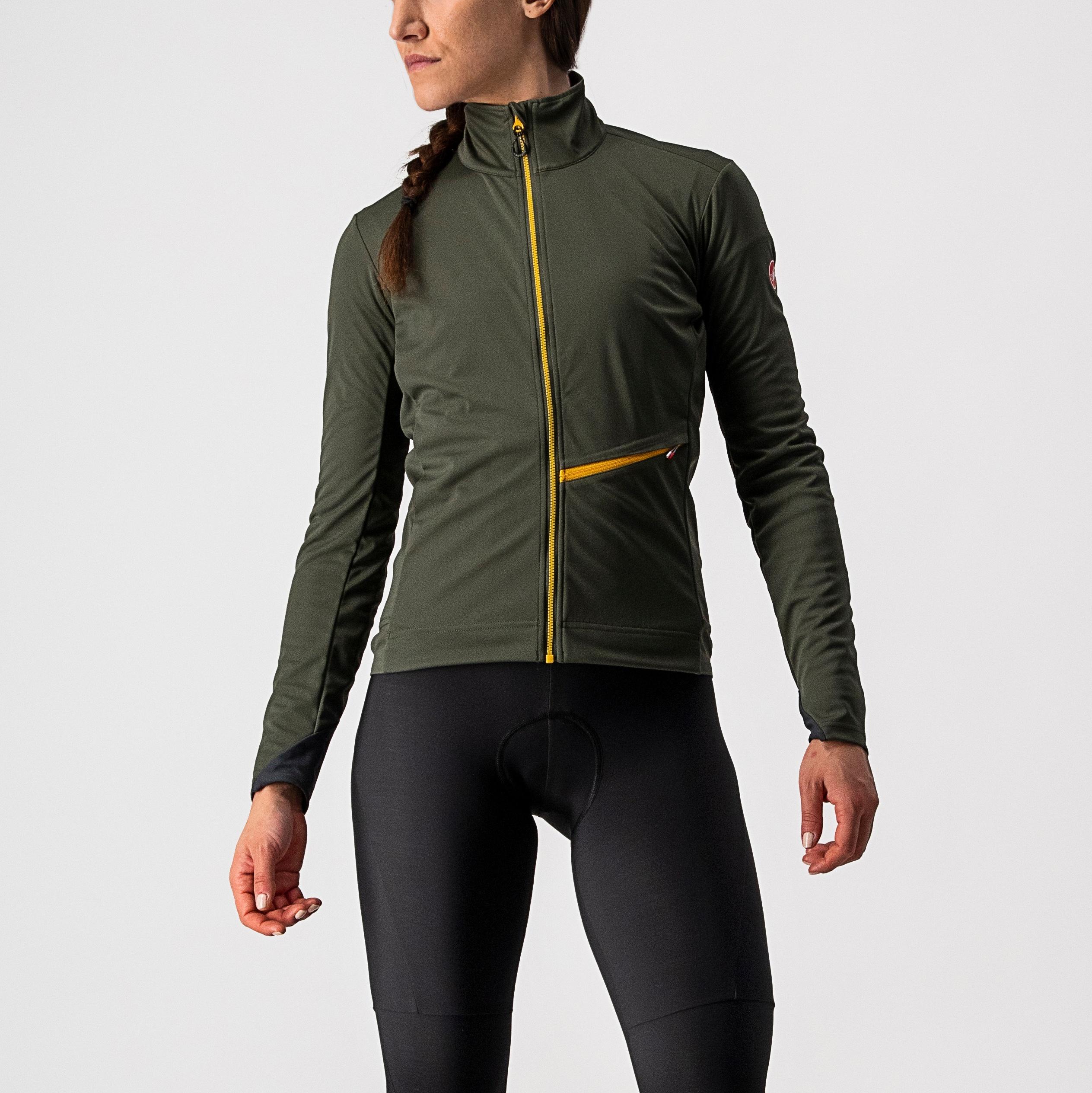 Go w jacket - military green/fiery red/saffr - castelli