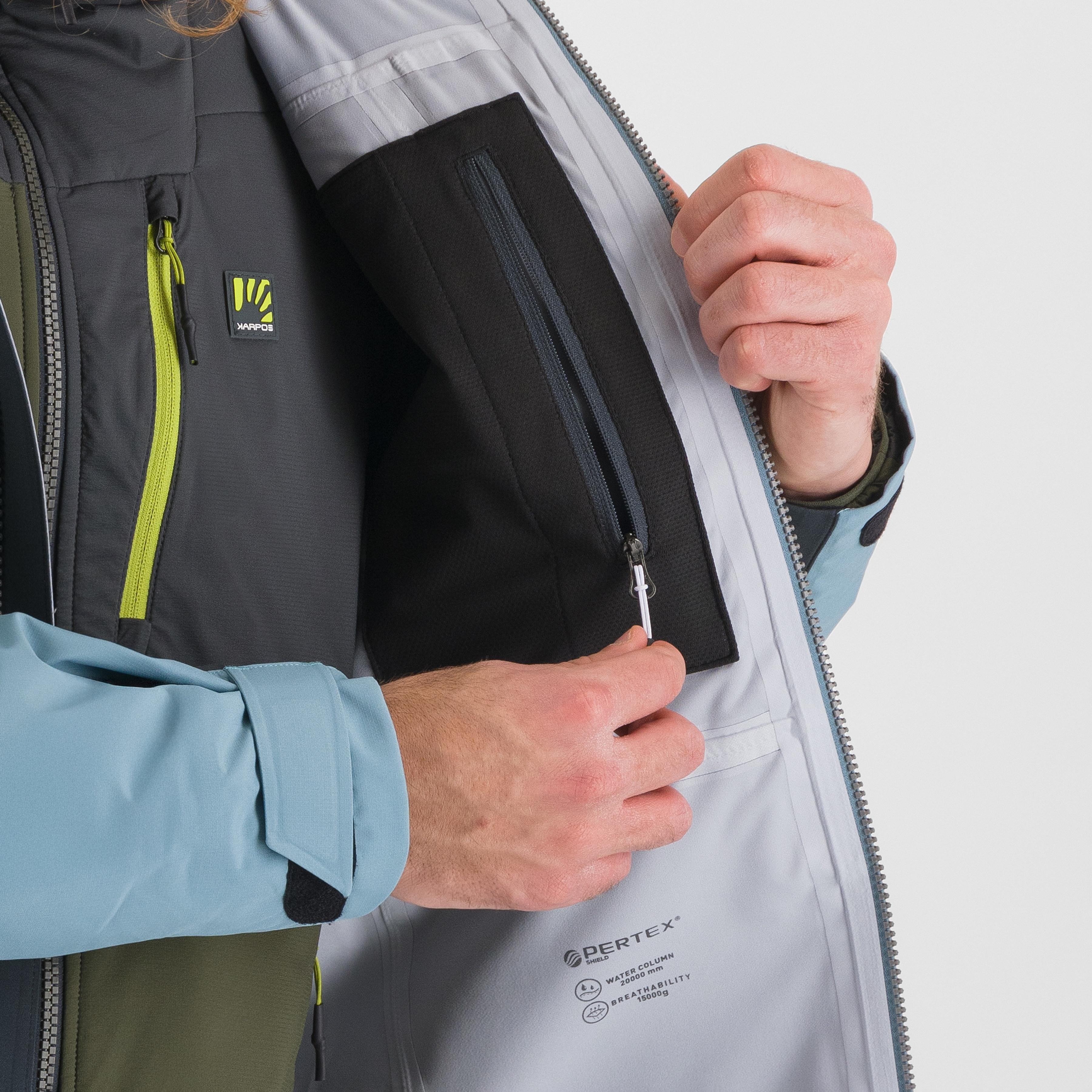 Midi shell jacket - woodl.gray/smoke blue - karpos