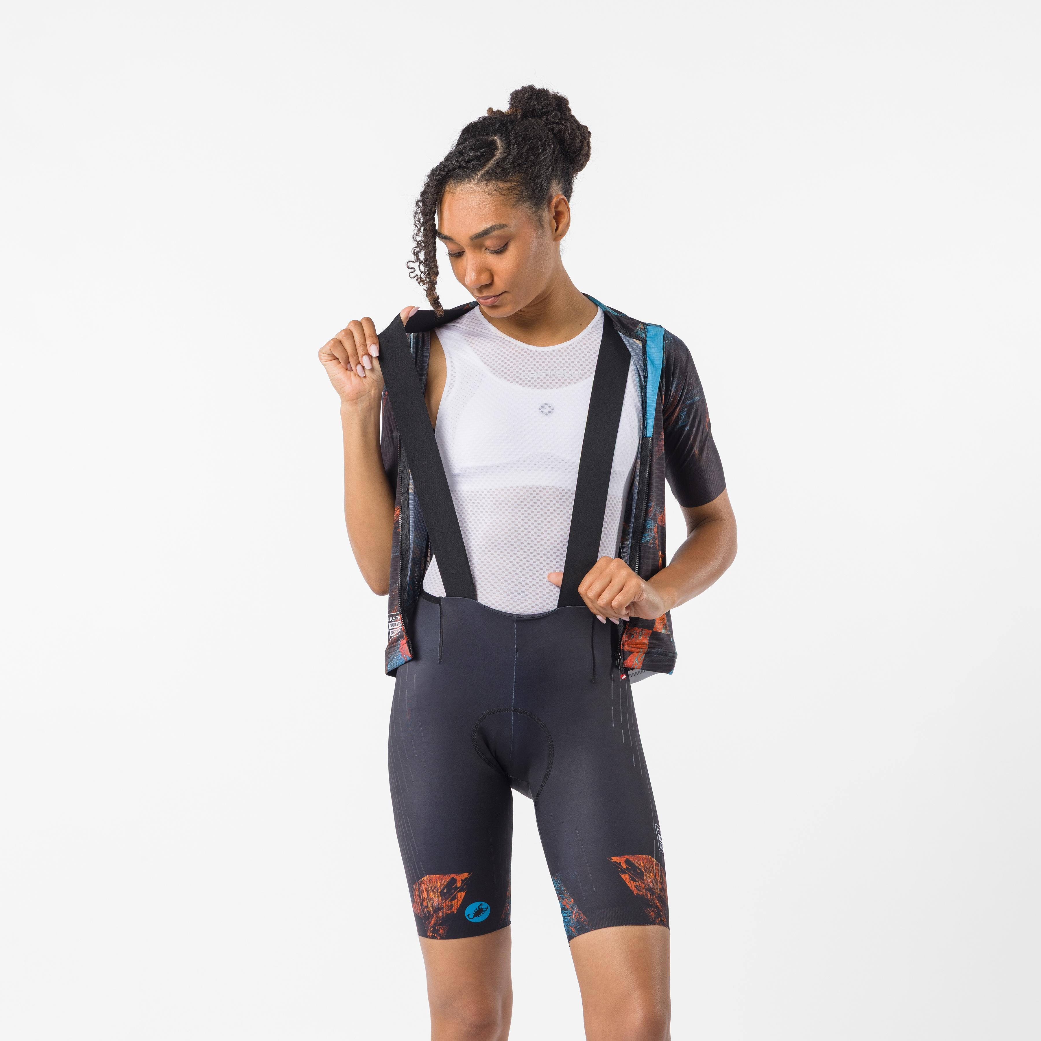 Free aero race s w bibshort con pressatura - black - castelli