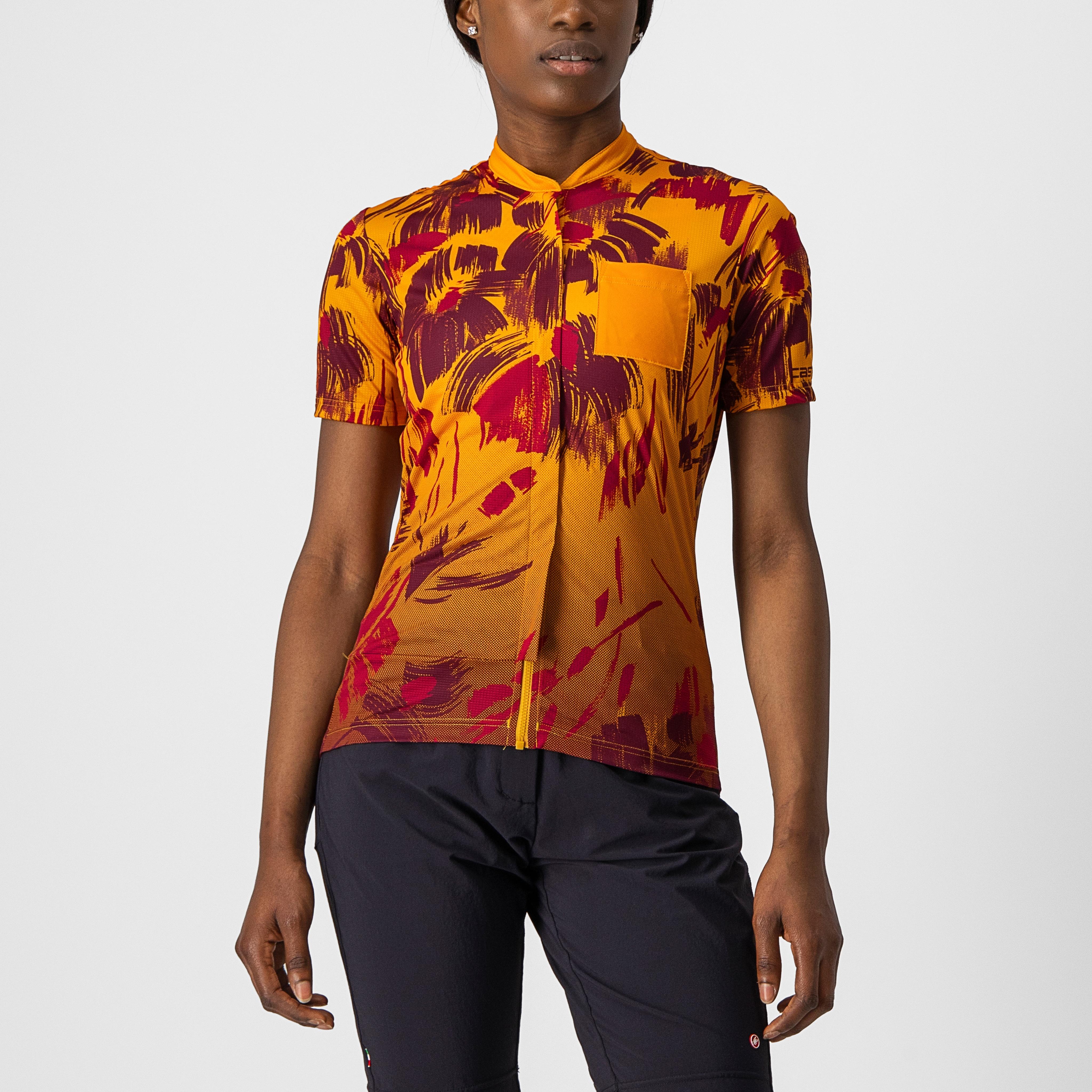 Unltd sentiero jersey - golden orange/ barbaresco red - castelli