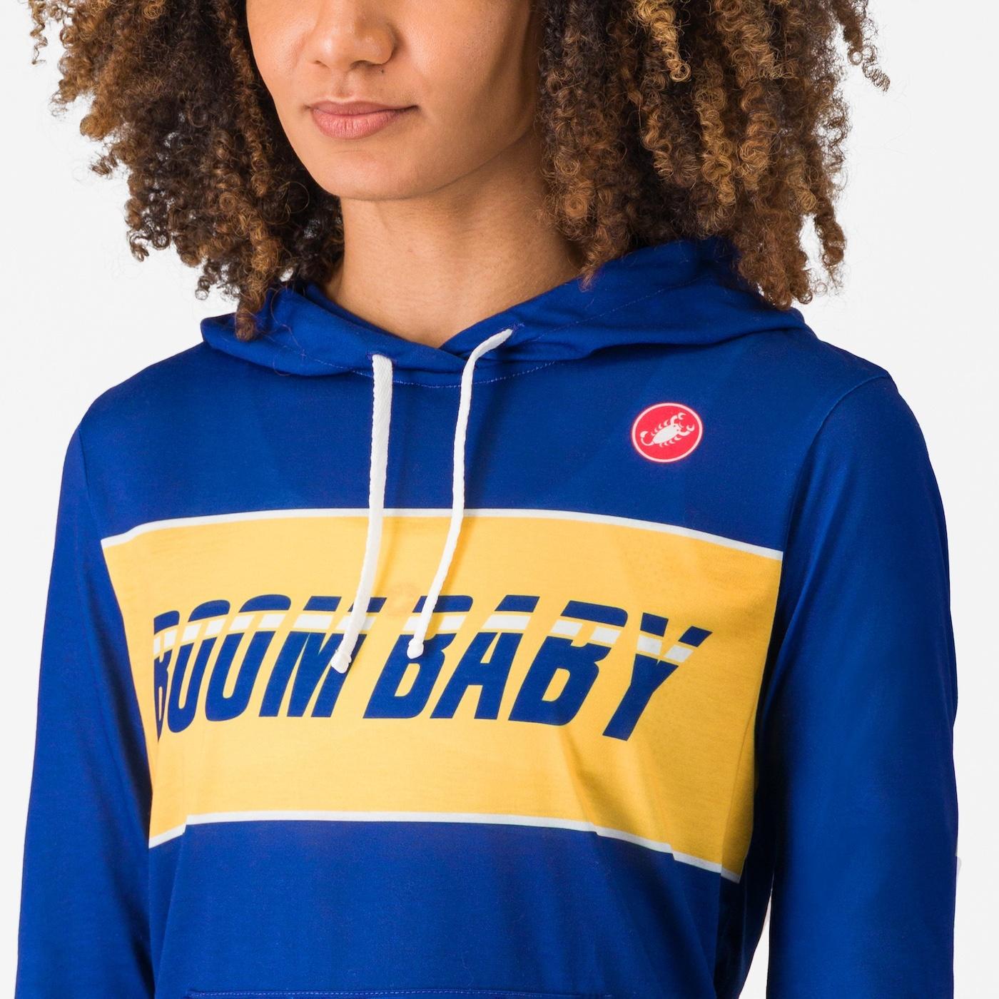 Boombaby 2 w adventure hoodie - blue/gold - castelli