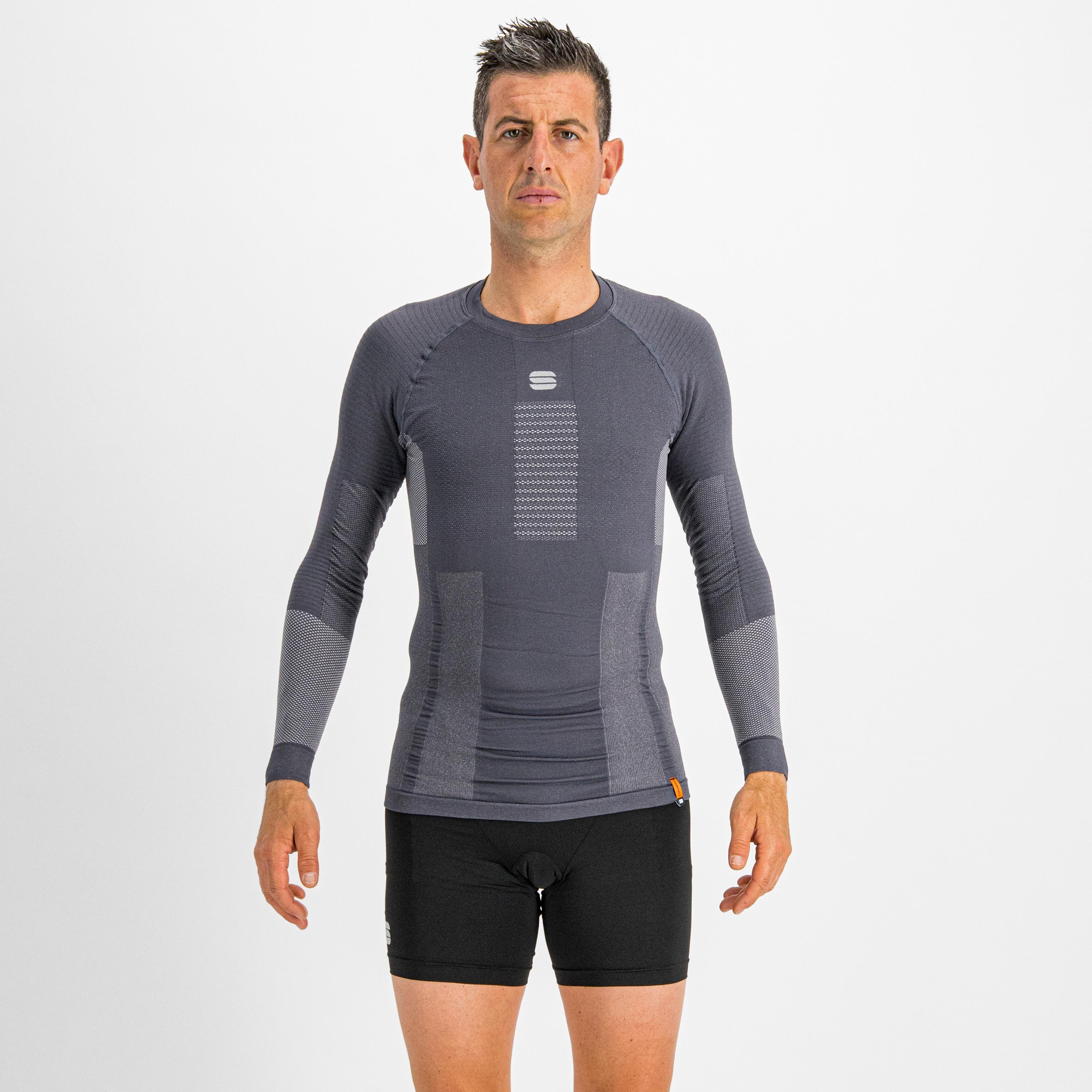 2nd skin tee long sleeve - dark grey silver - sportful