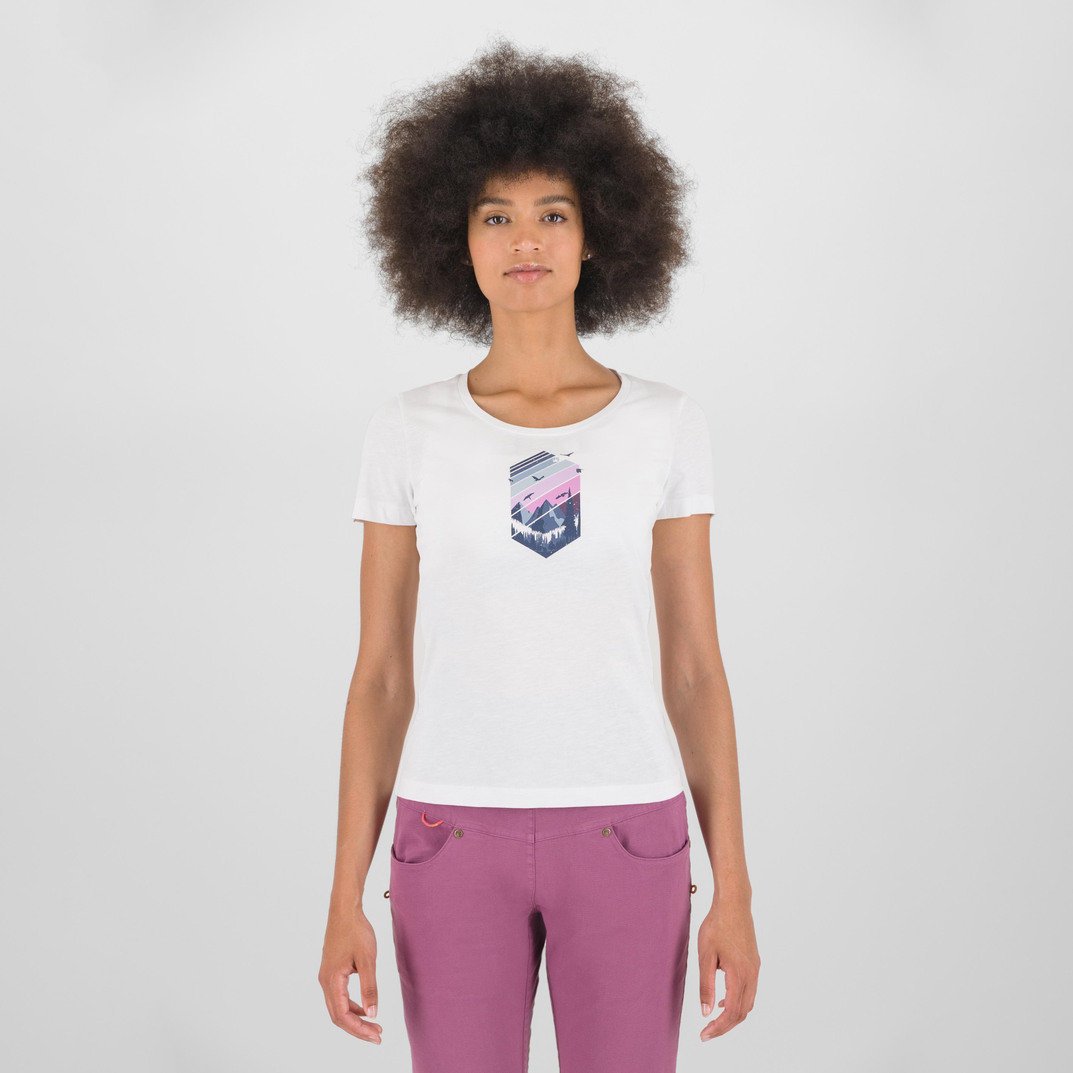 Valley w t-shirt - bright white/bloom - karpos