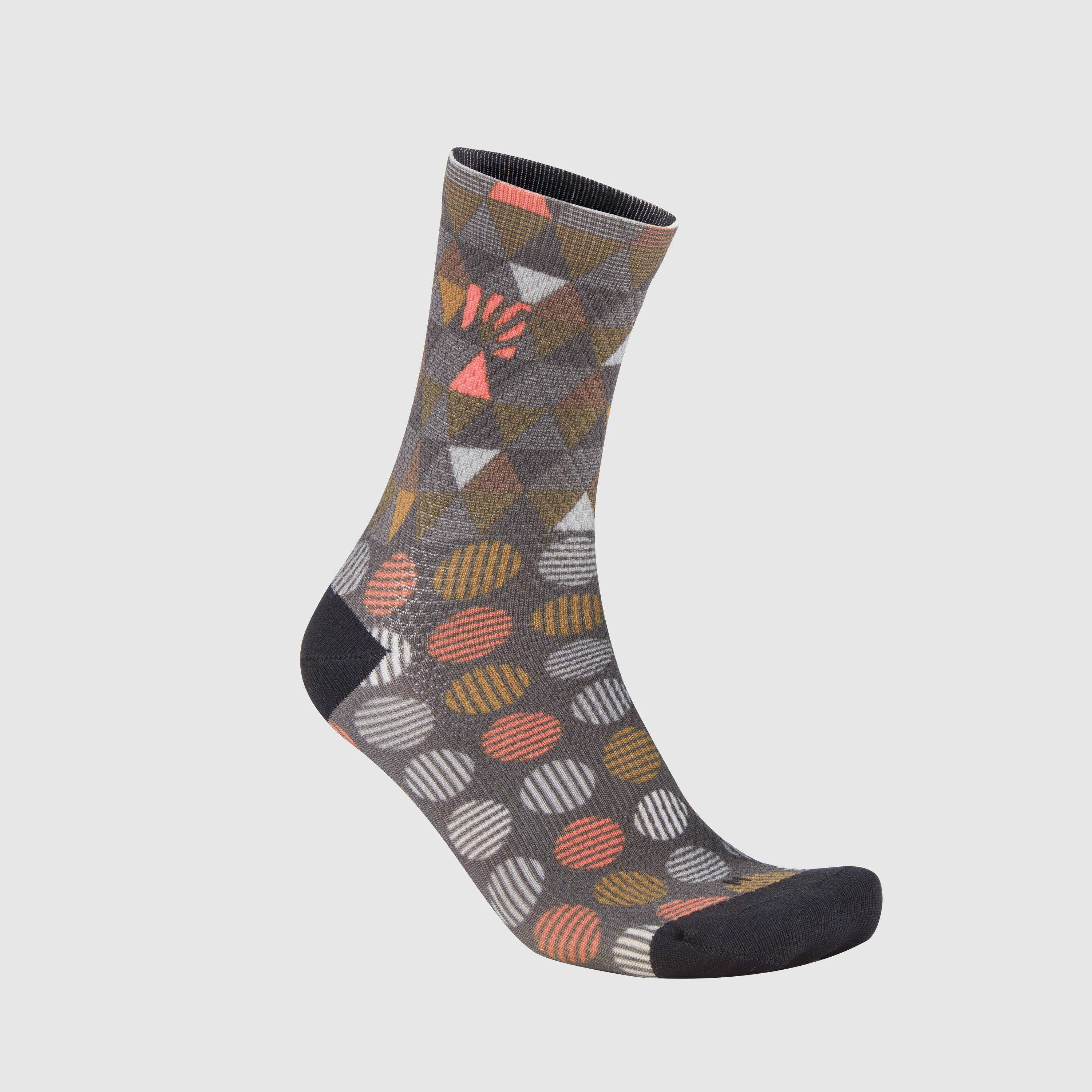 Spasso print socks - woodl.gray/bronze/orange/quarr - karpos