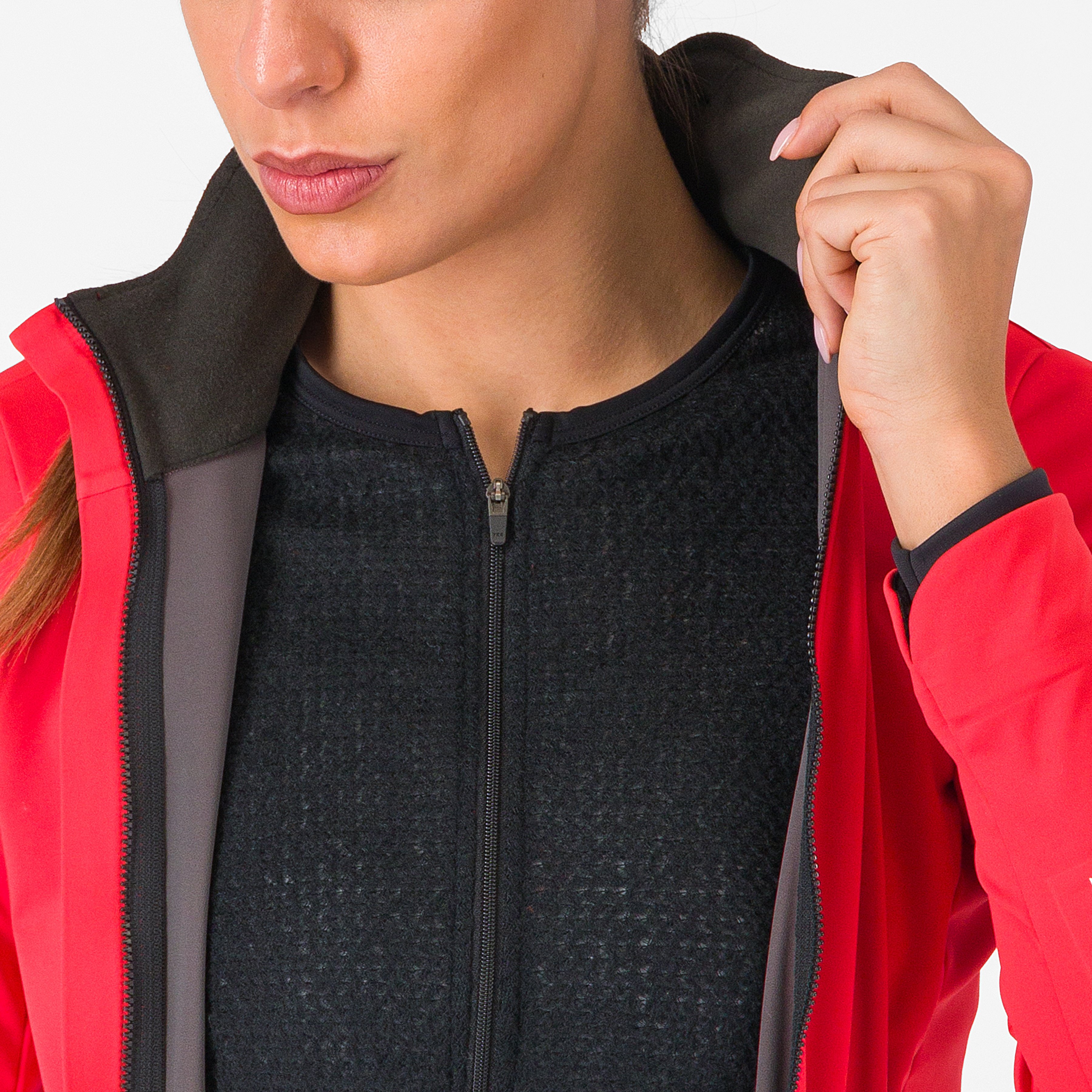 Alpha 150 w jacket - hibiscus/black - castelli