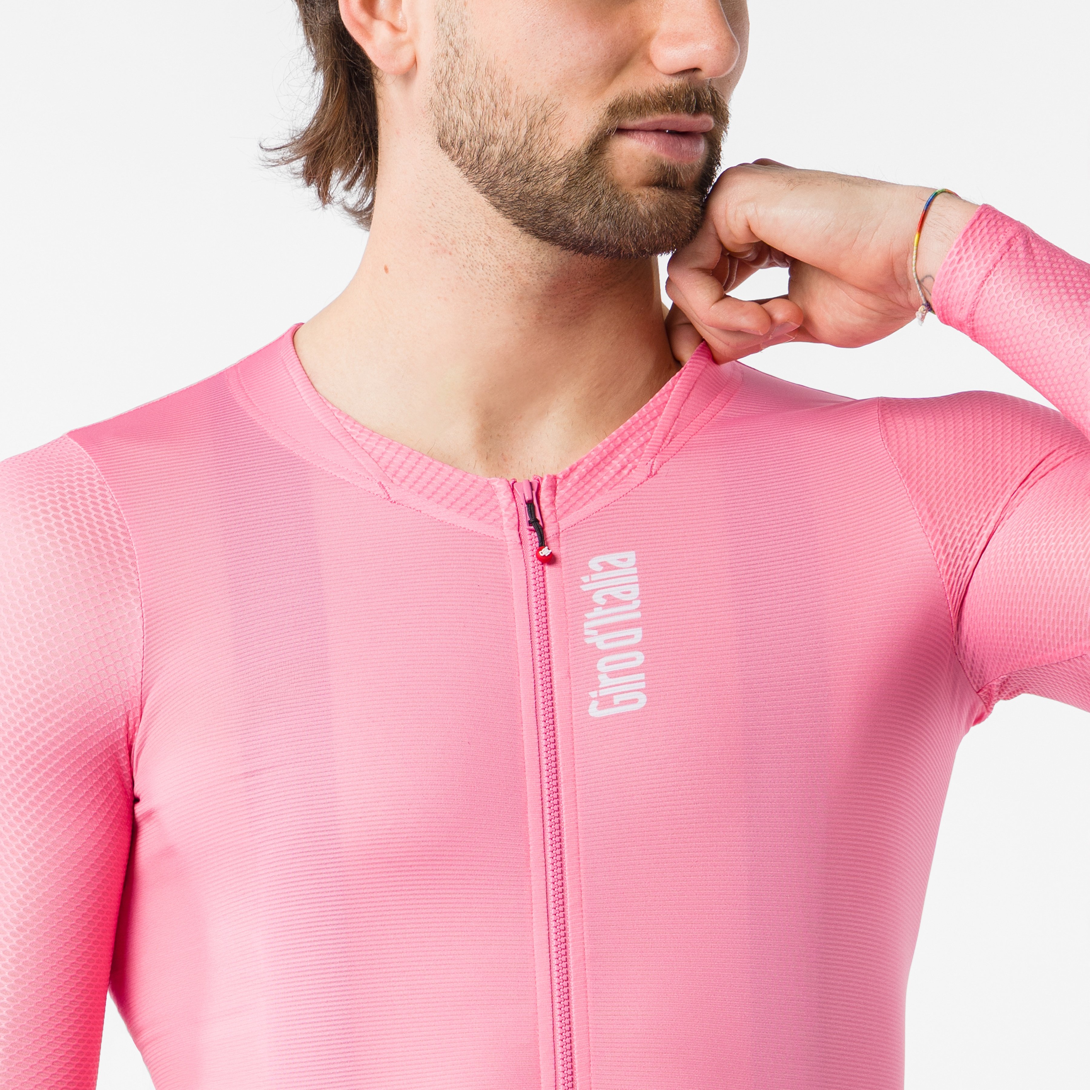 #giro109 corretto ls jersey - rosa giro - castelli