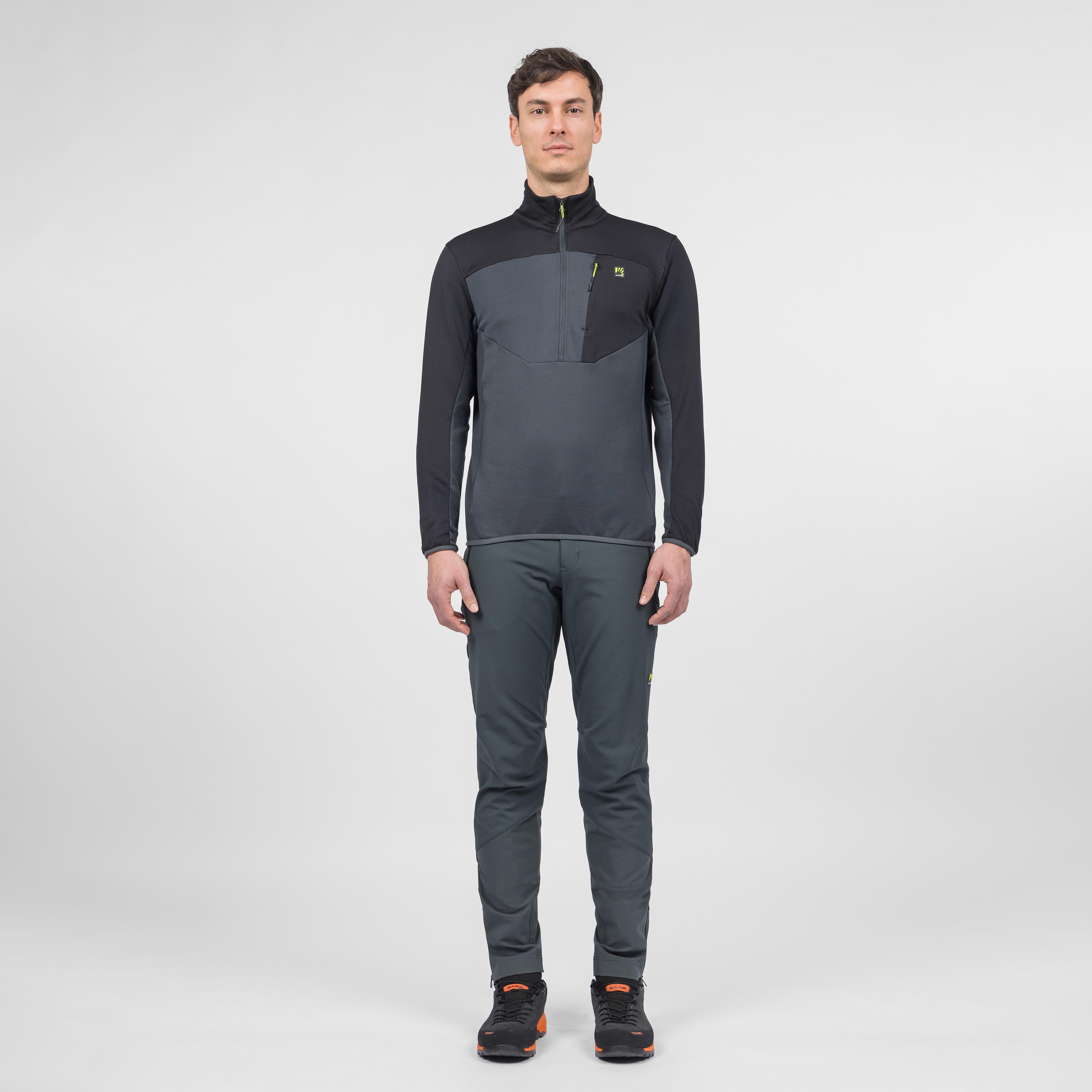 Bigontina half zip fleece - woodl.gray/black - karpos