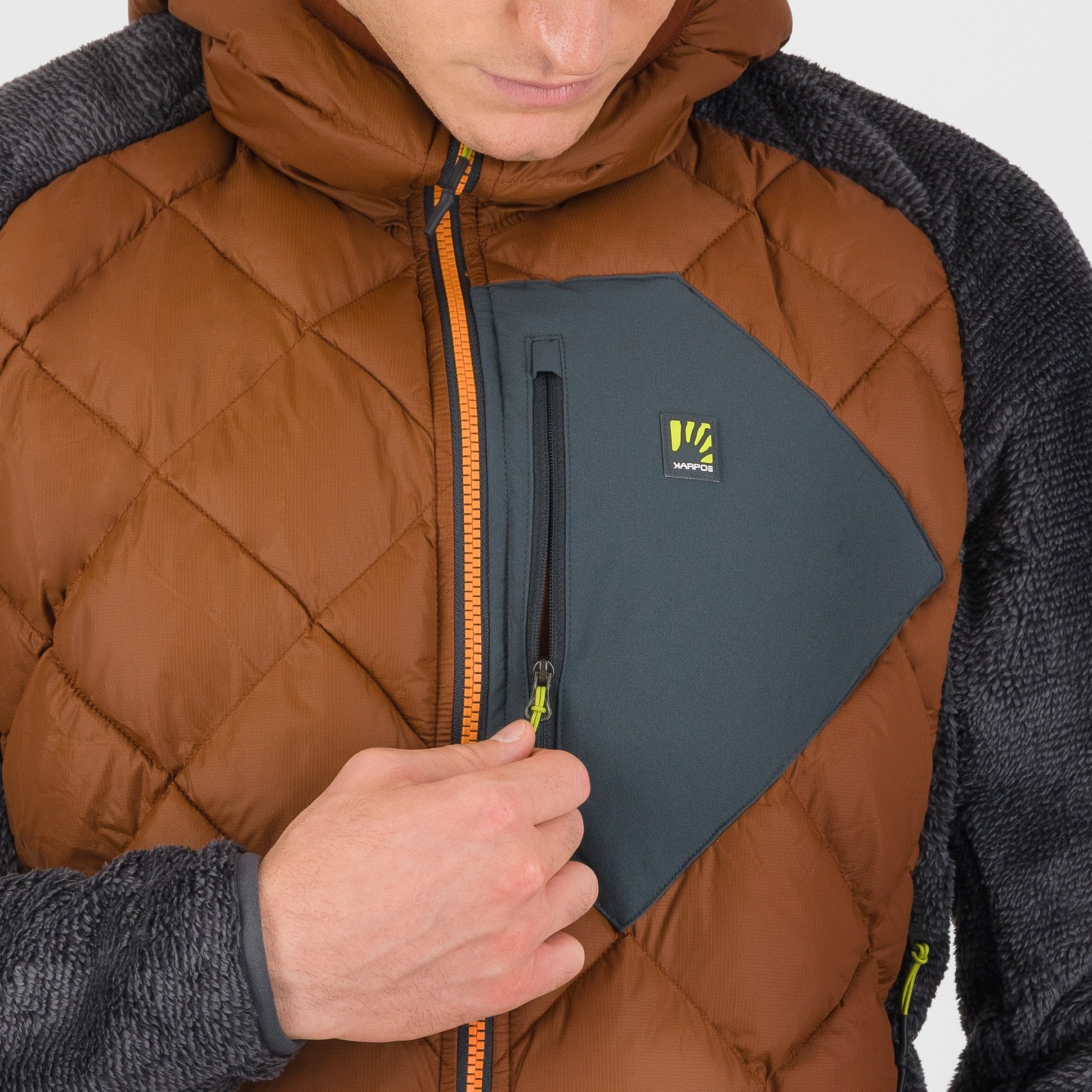 Marmarole up jacket - mahogany/woodl.gray - karpos