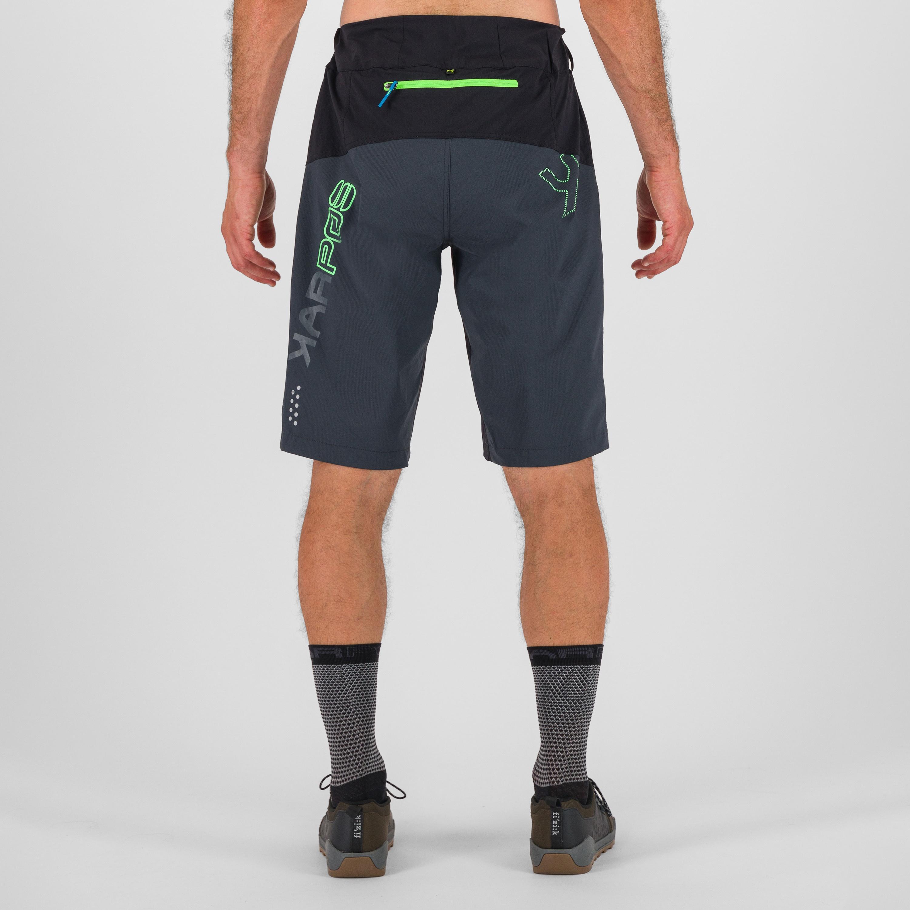 Rapid  baggy short - black/dark grey/green fluo - karpos