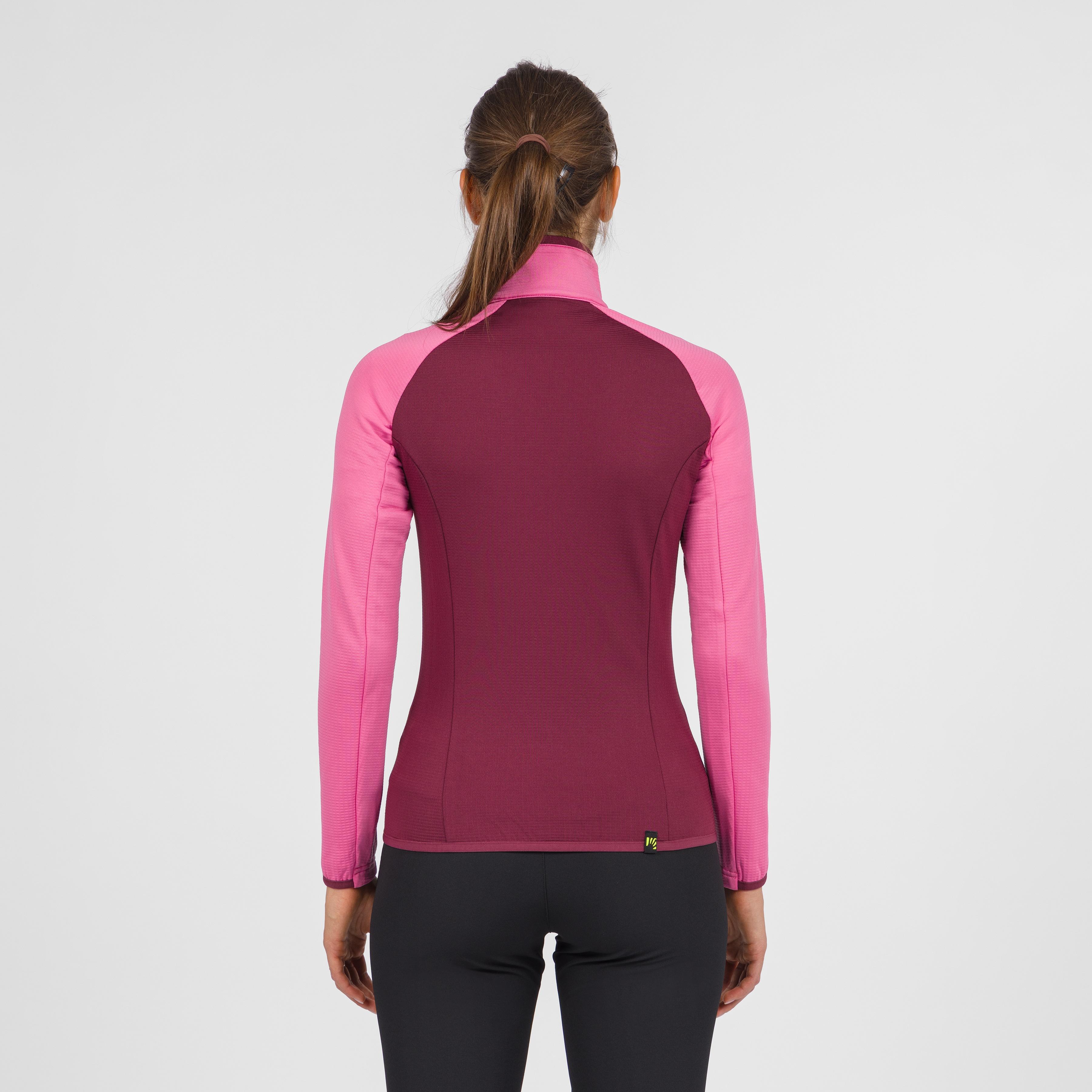 Odle evo w full zip fleece - crimson/pink power - karpos