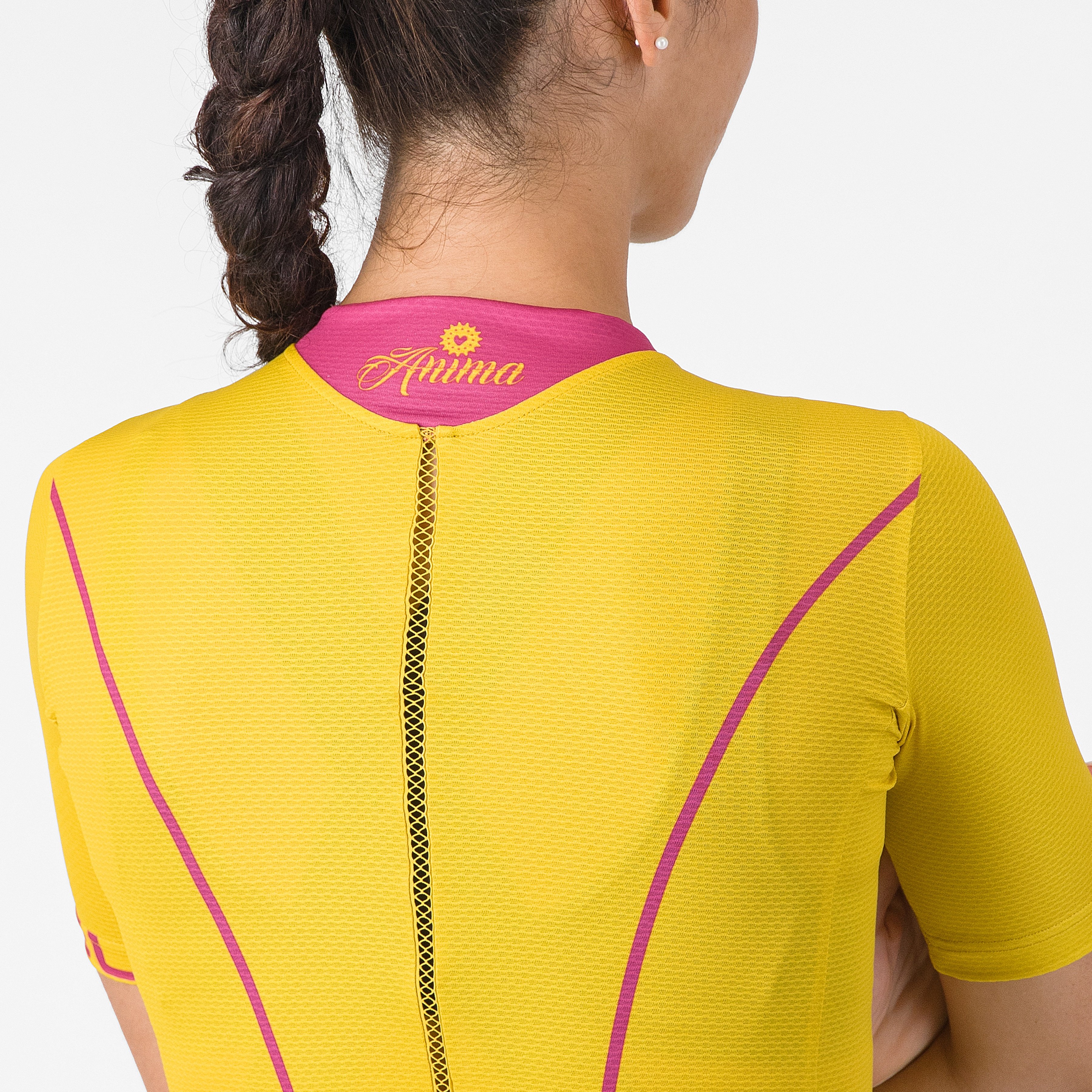 Anima flow jersey - mango mojito/violet pink - castelli