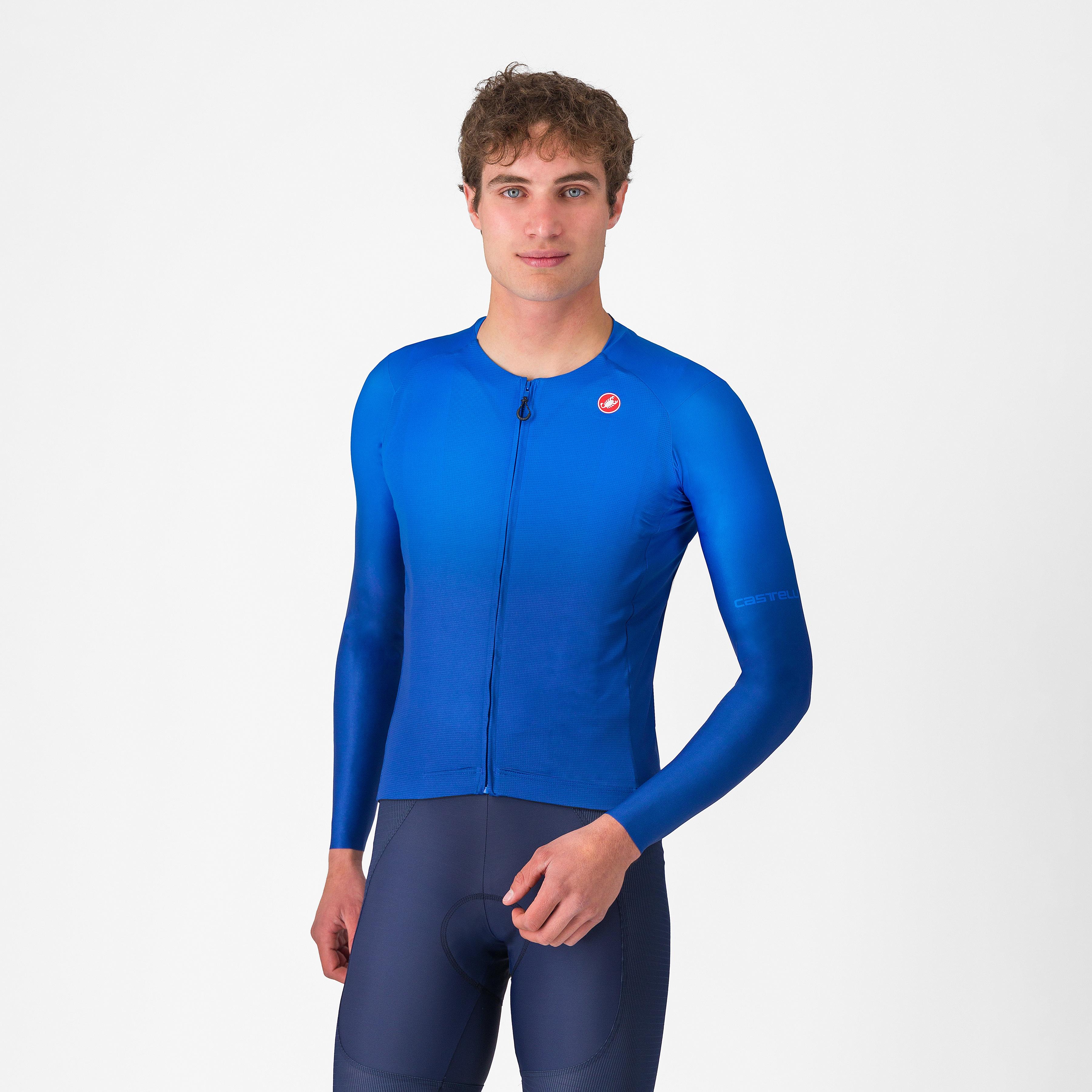 Upf long sleeve jersey - azzurro italia - castelli
