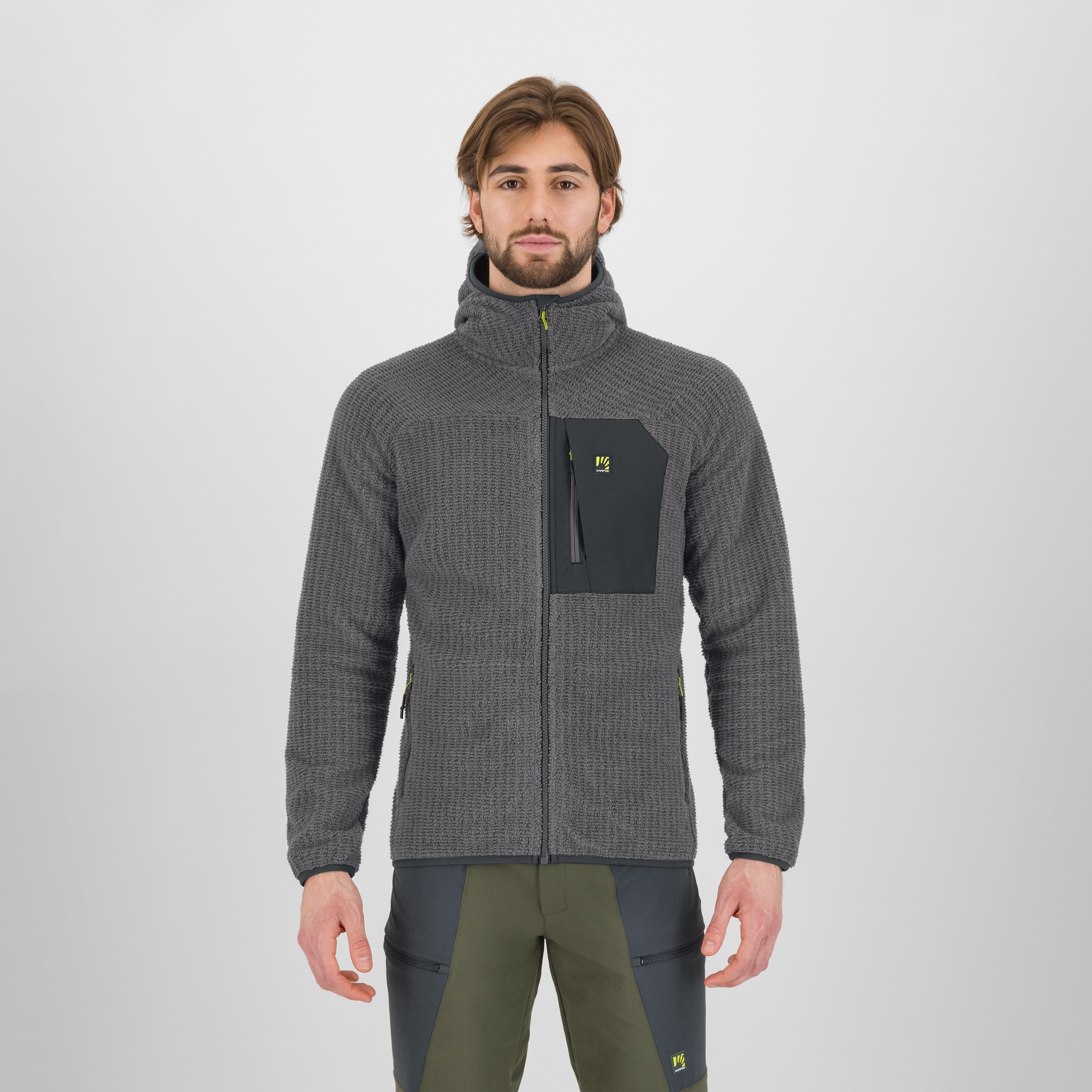 Rocchetta evo hoodie fleece - smoked/woodl.gray - karpos