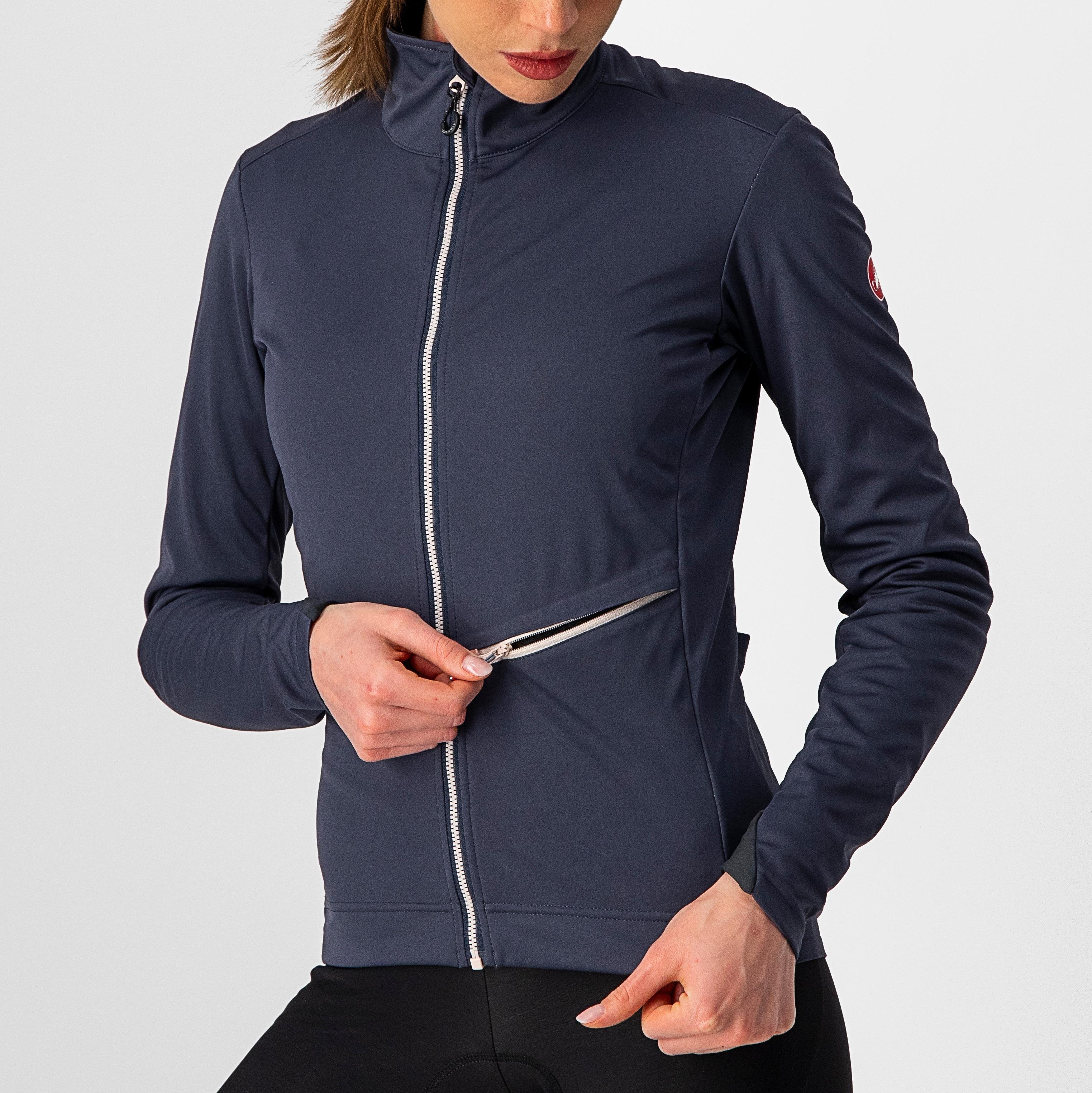 Go w jacket - dark steel blue/soft pink - castelli