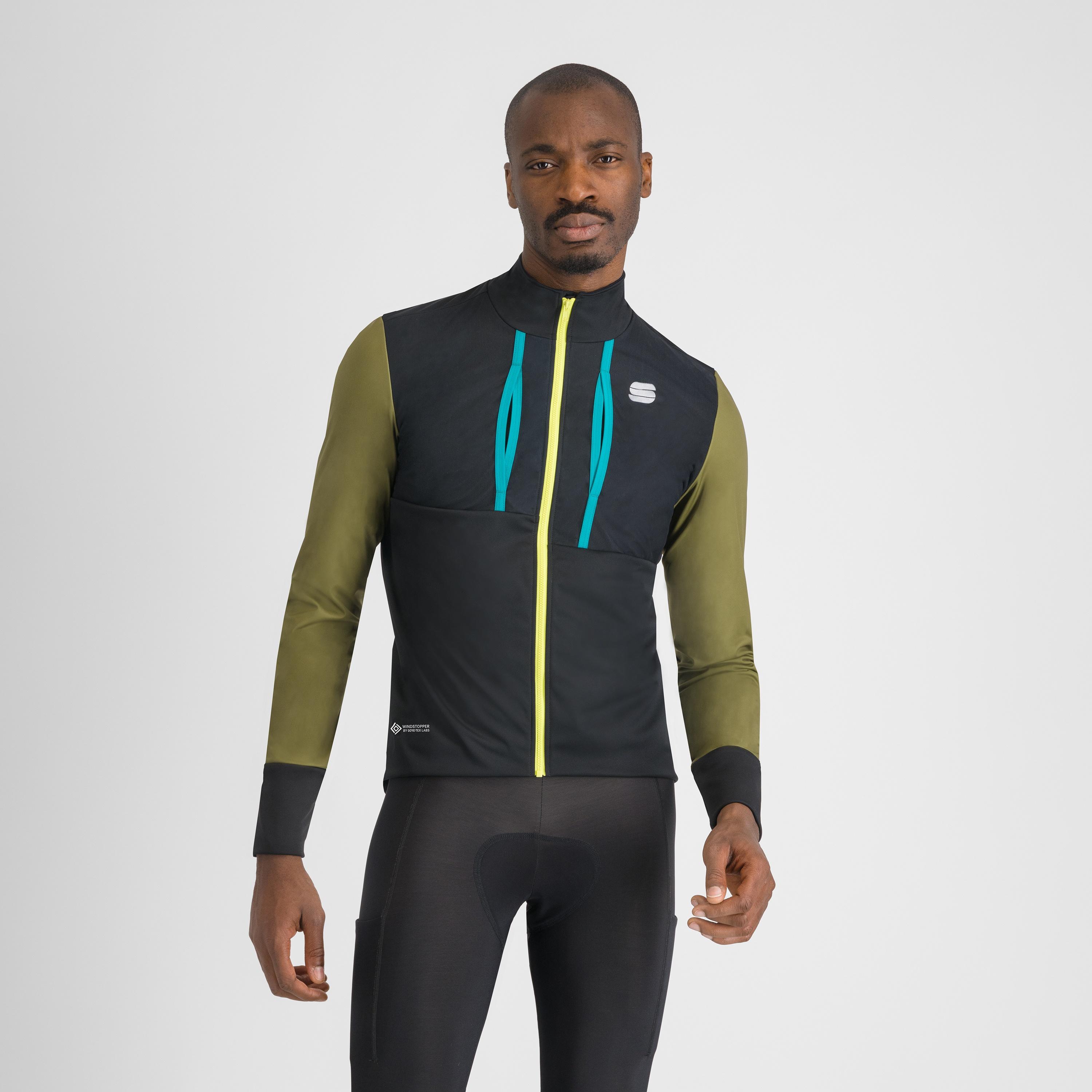 Supergiara jacket - black green blu - sportful