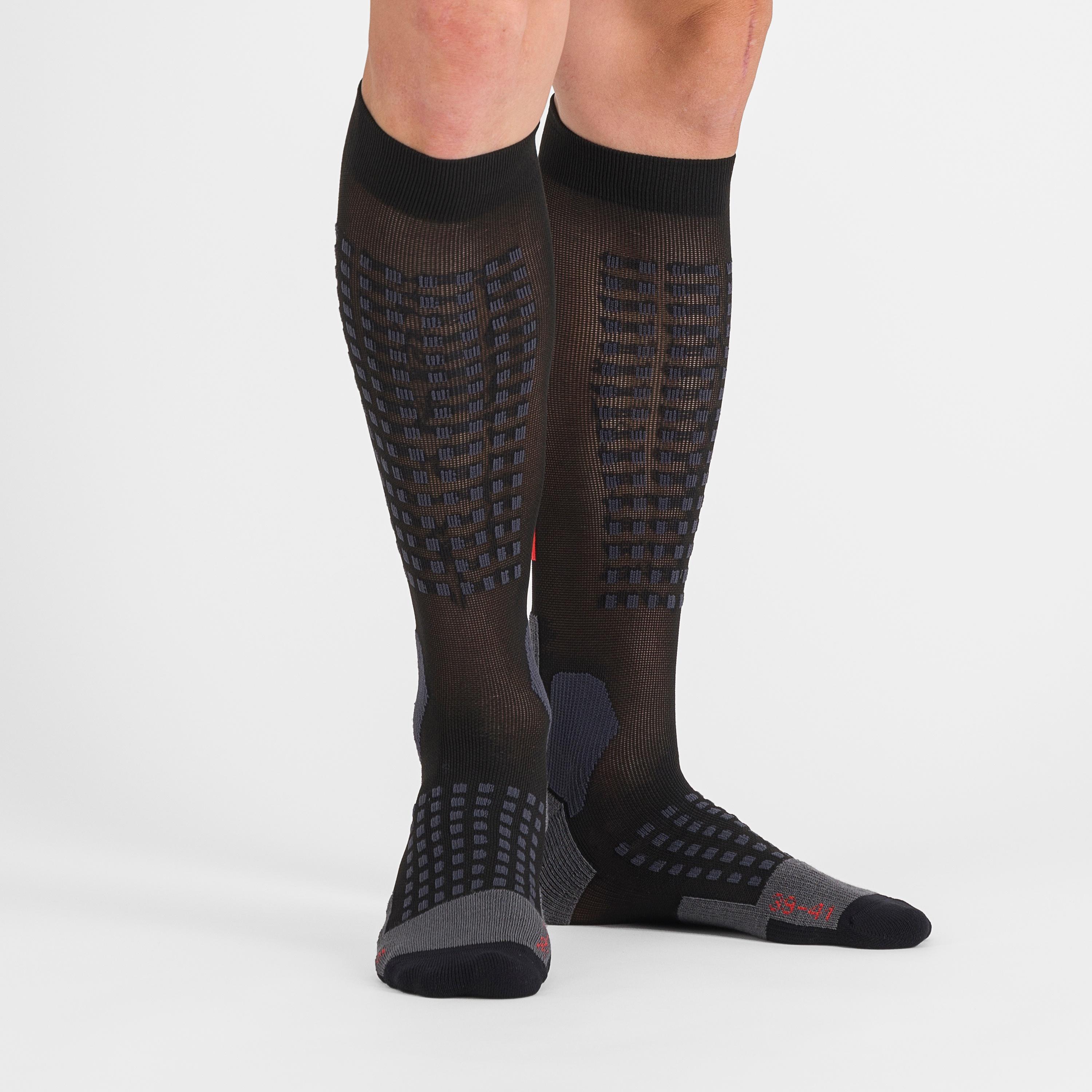 Apex long socks - black chili red - sportful