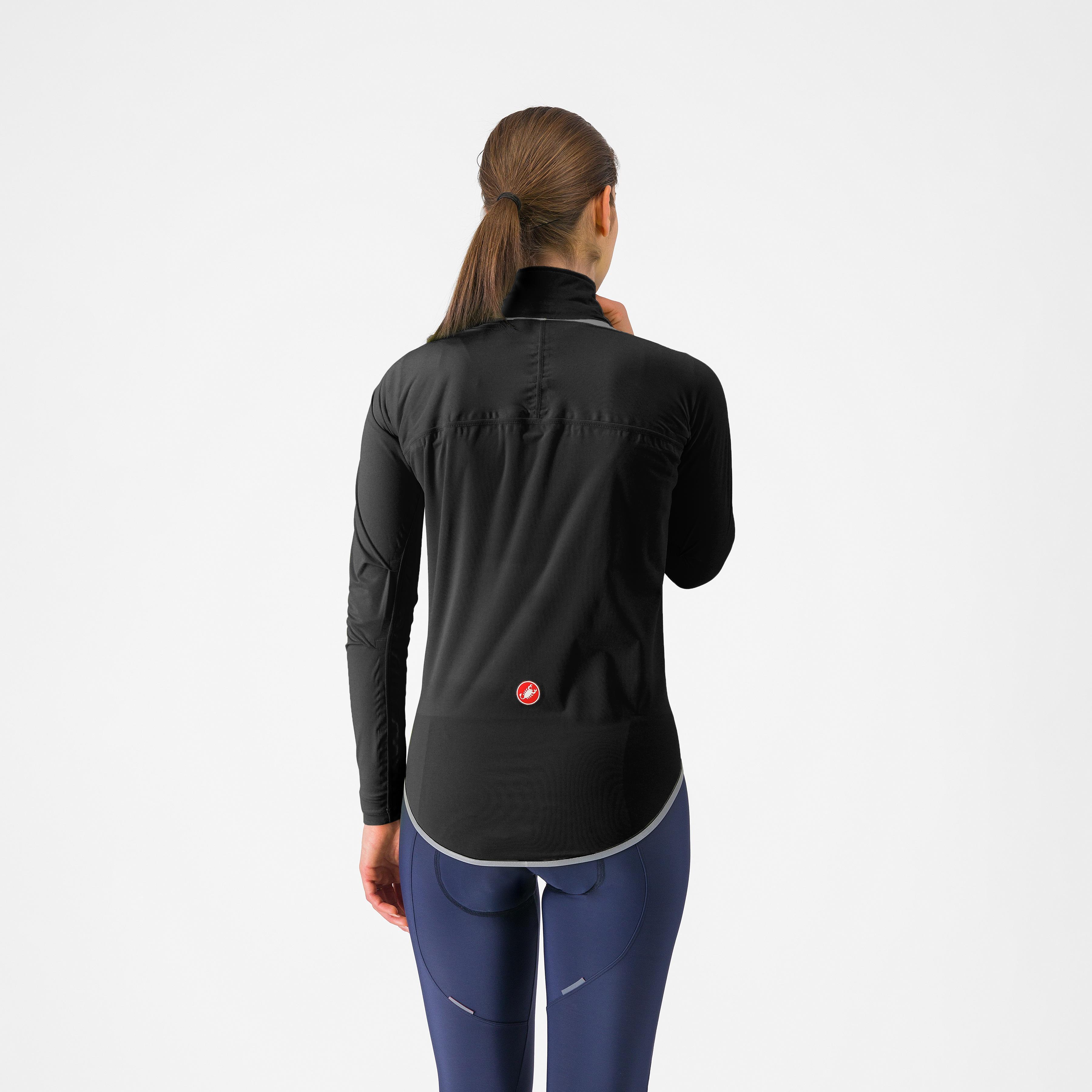 Ultra w rain cape - black/silver reflex - castelli