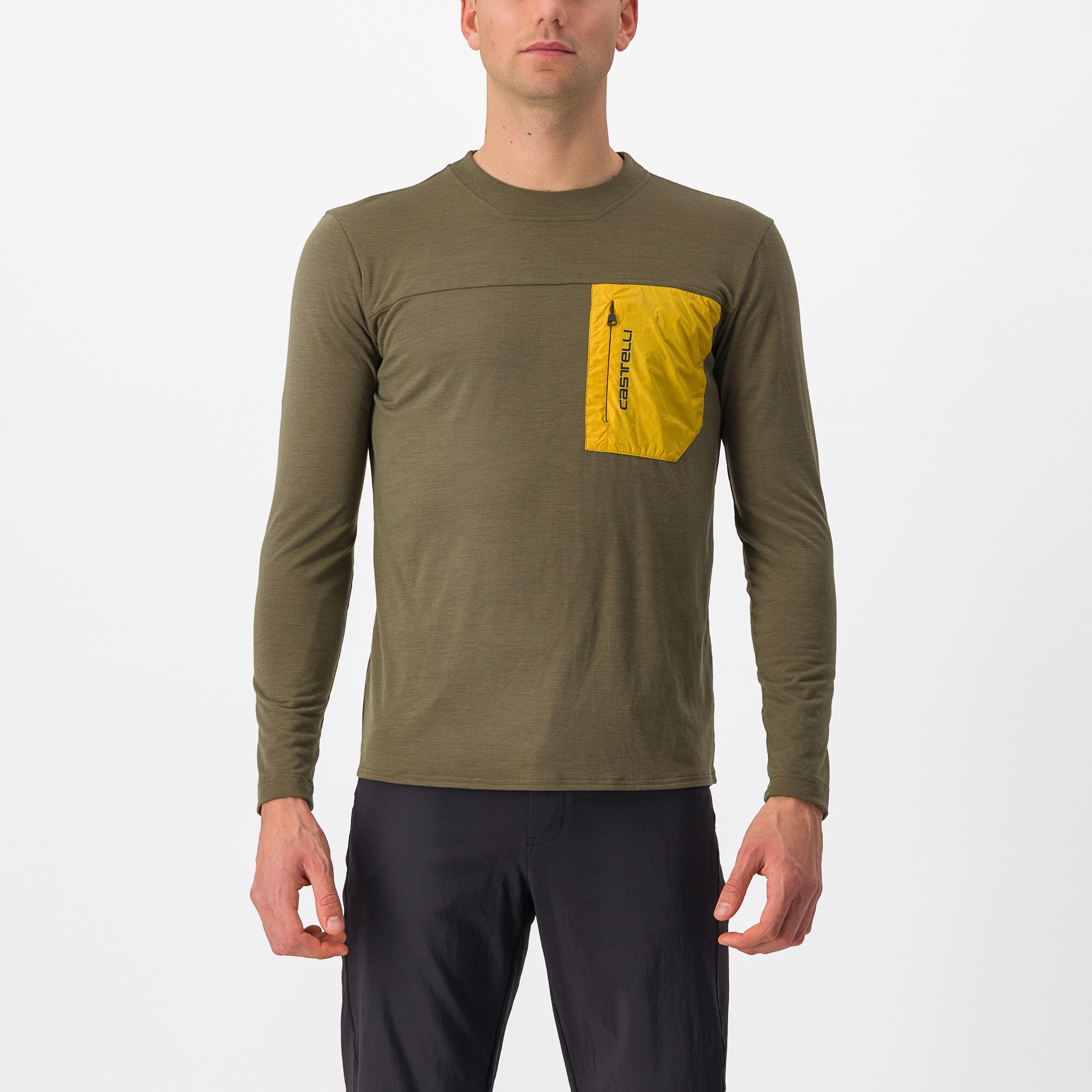 Unlimited merino long sleeve - tarmac/goldenrod - castelli