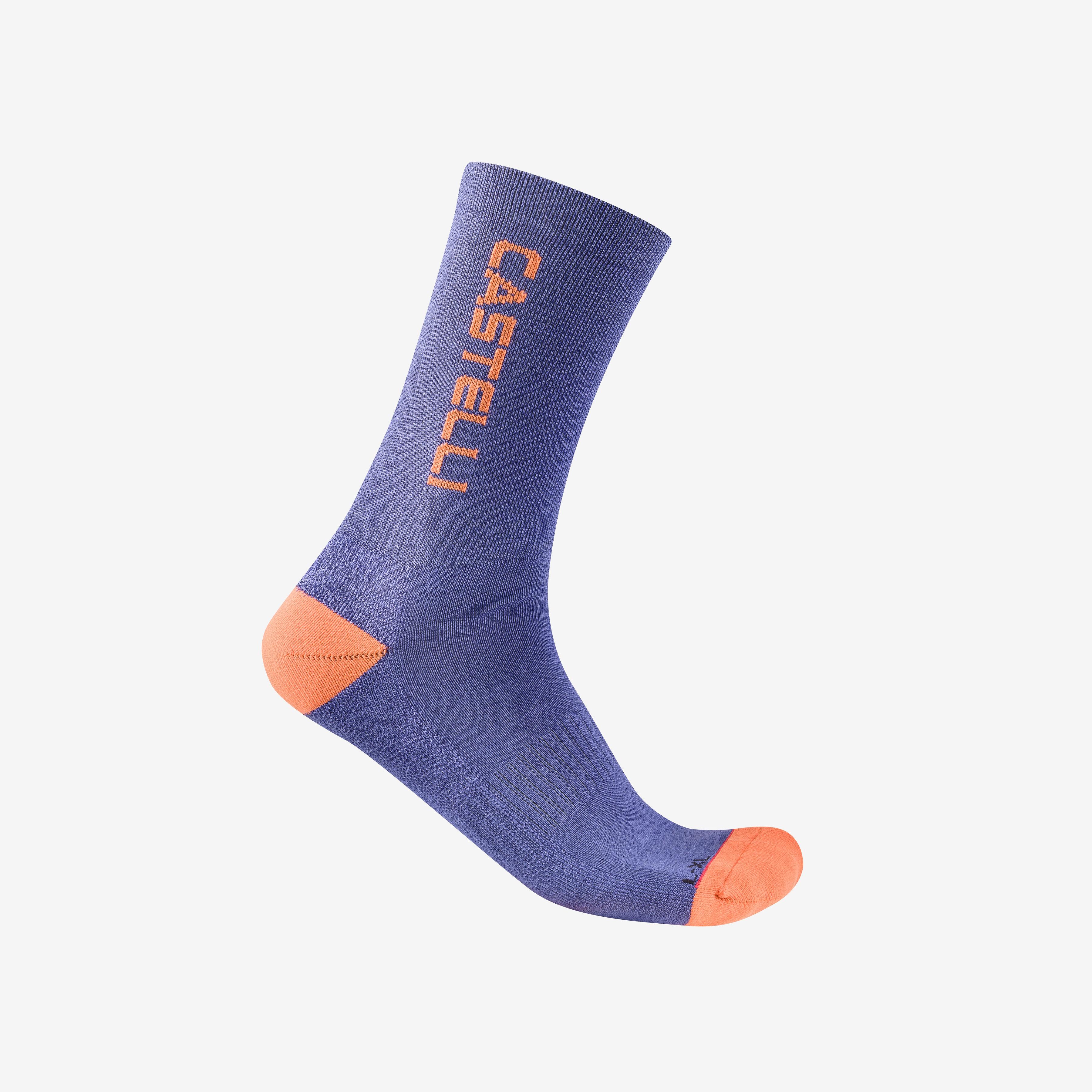 Sweetspot 20 thermal sock - ultraviolet/brilliant orange - castelli