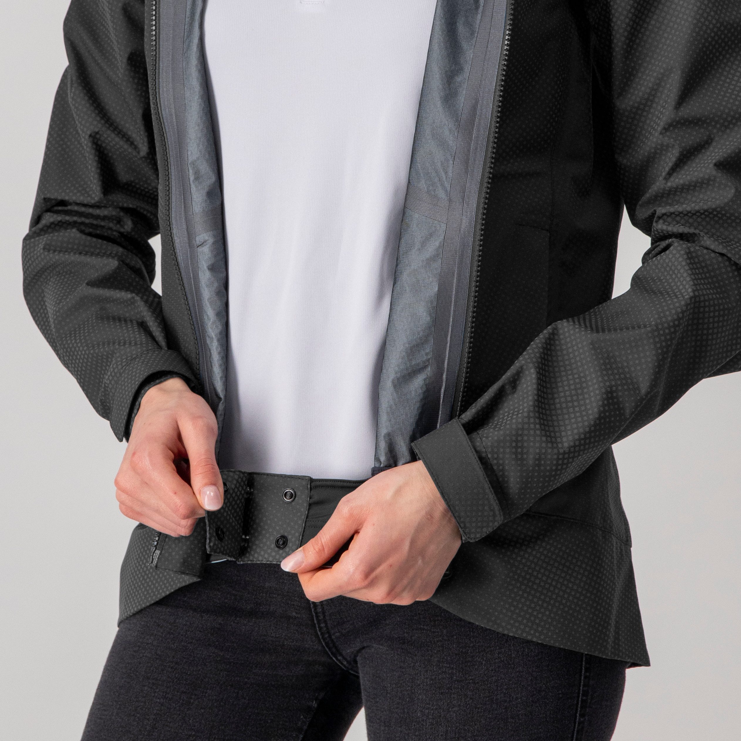Commuter w reflex jacket - light black - castelli