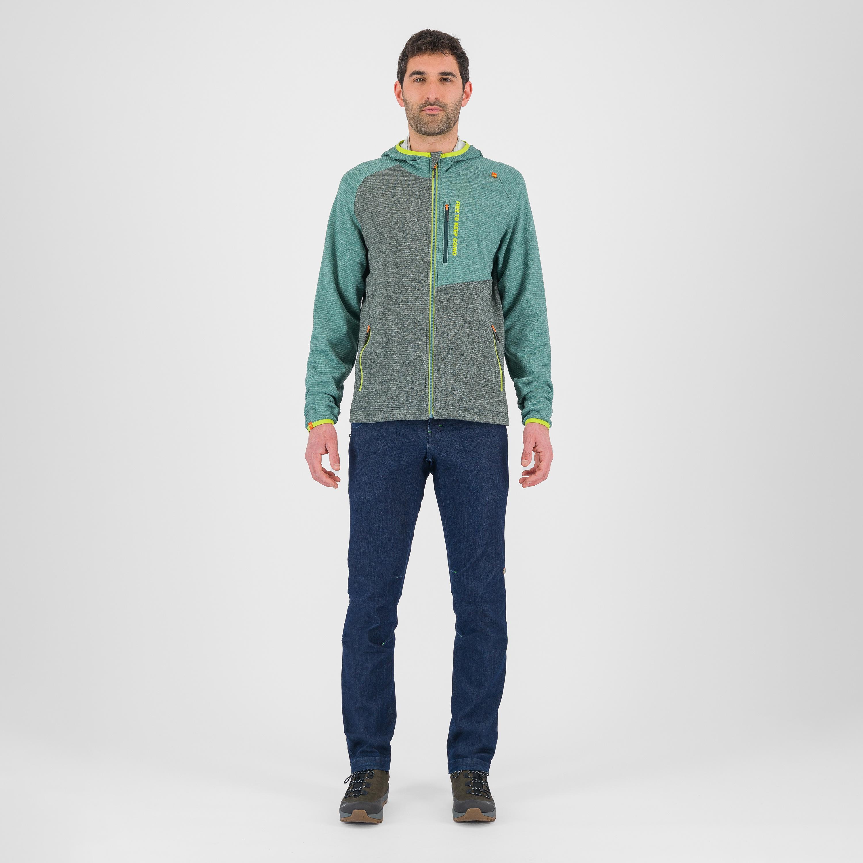 Camoscio full zip hoodie - forest/north atlantic - karpos