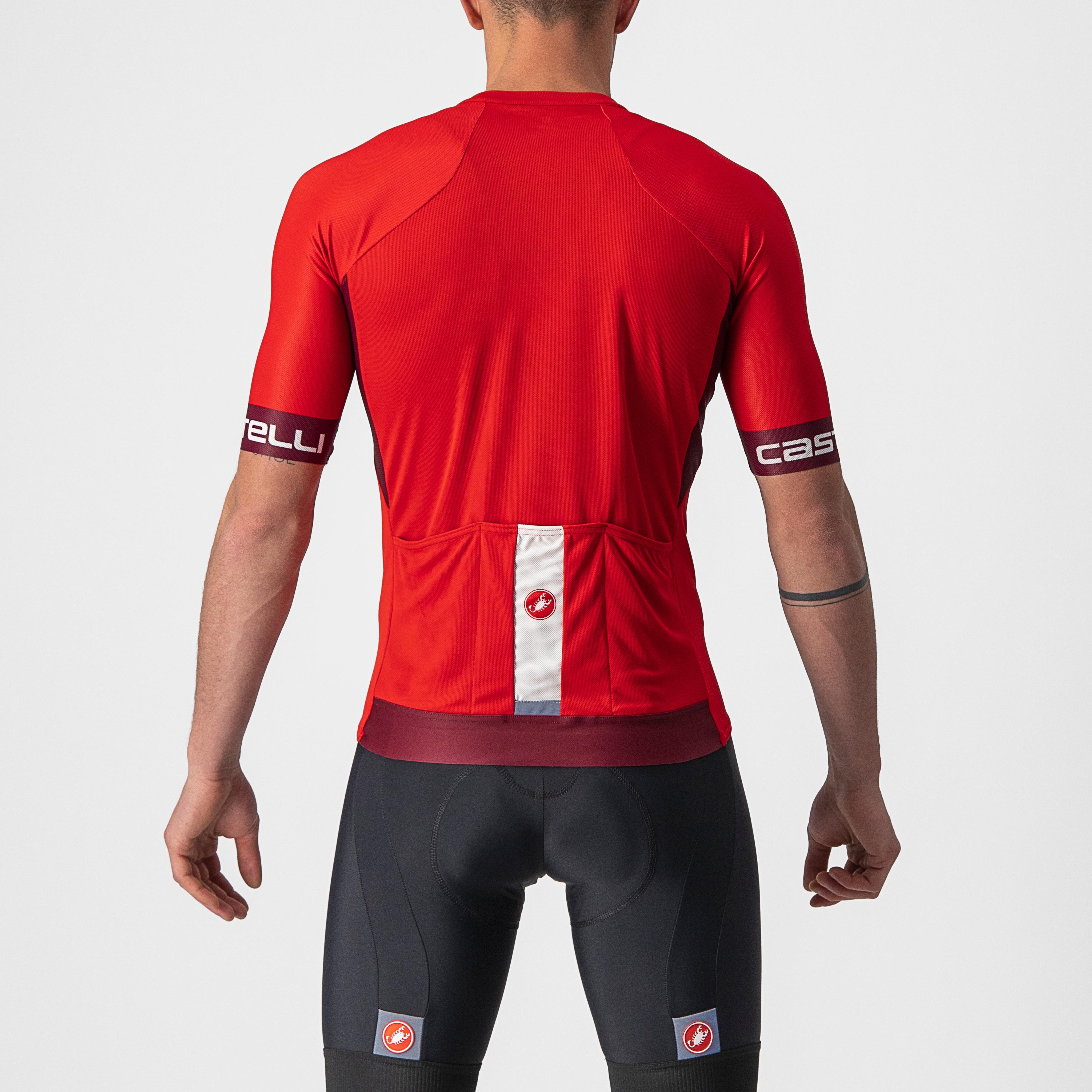 Entrata vi jersey - red/bordeaux-ivory - castelli