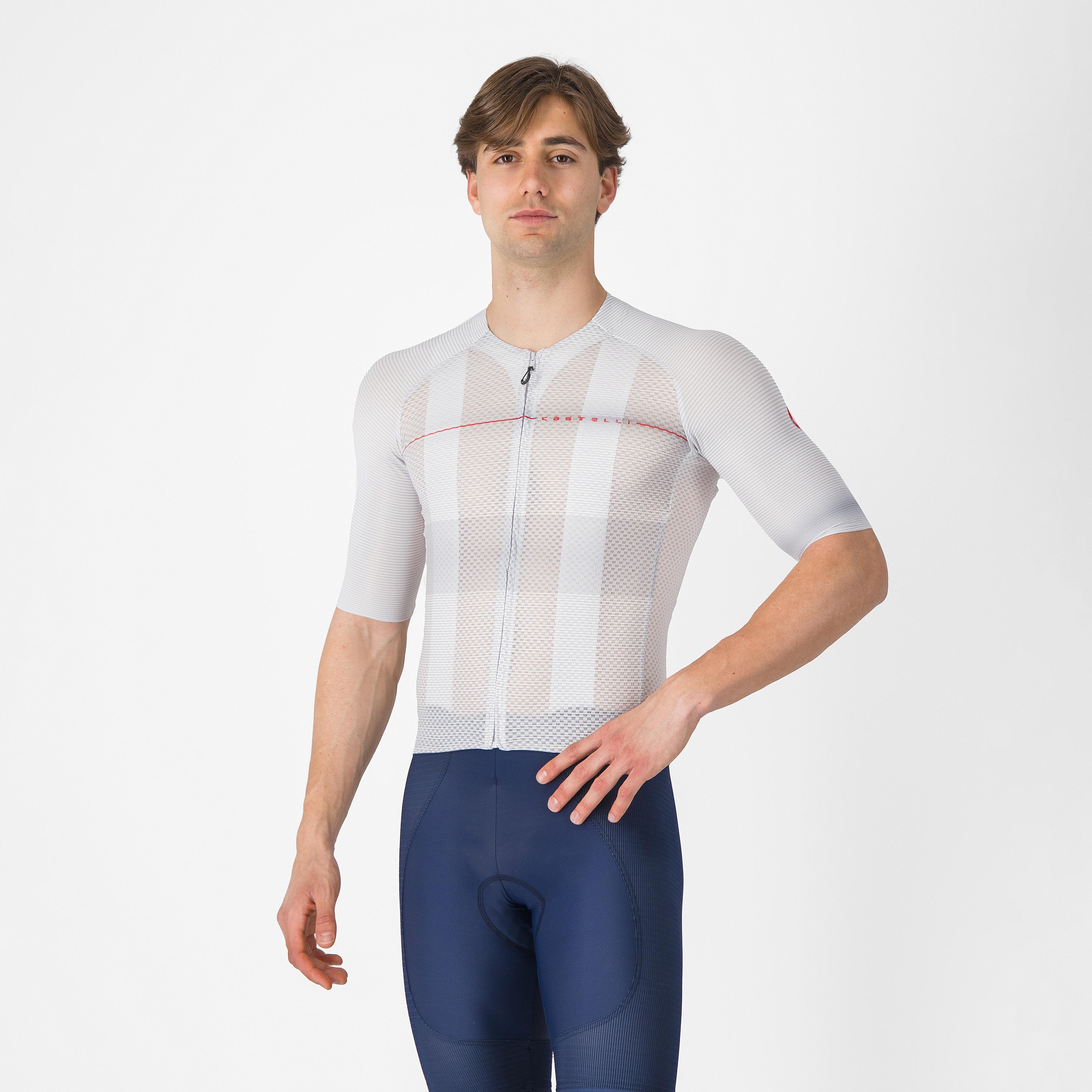 Climber's a/c jersey - silver gray/red - castelli