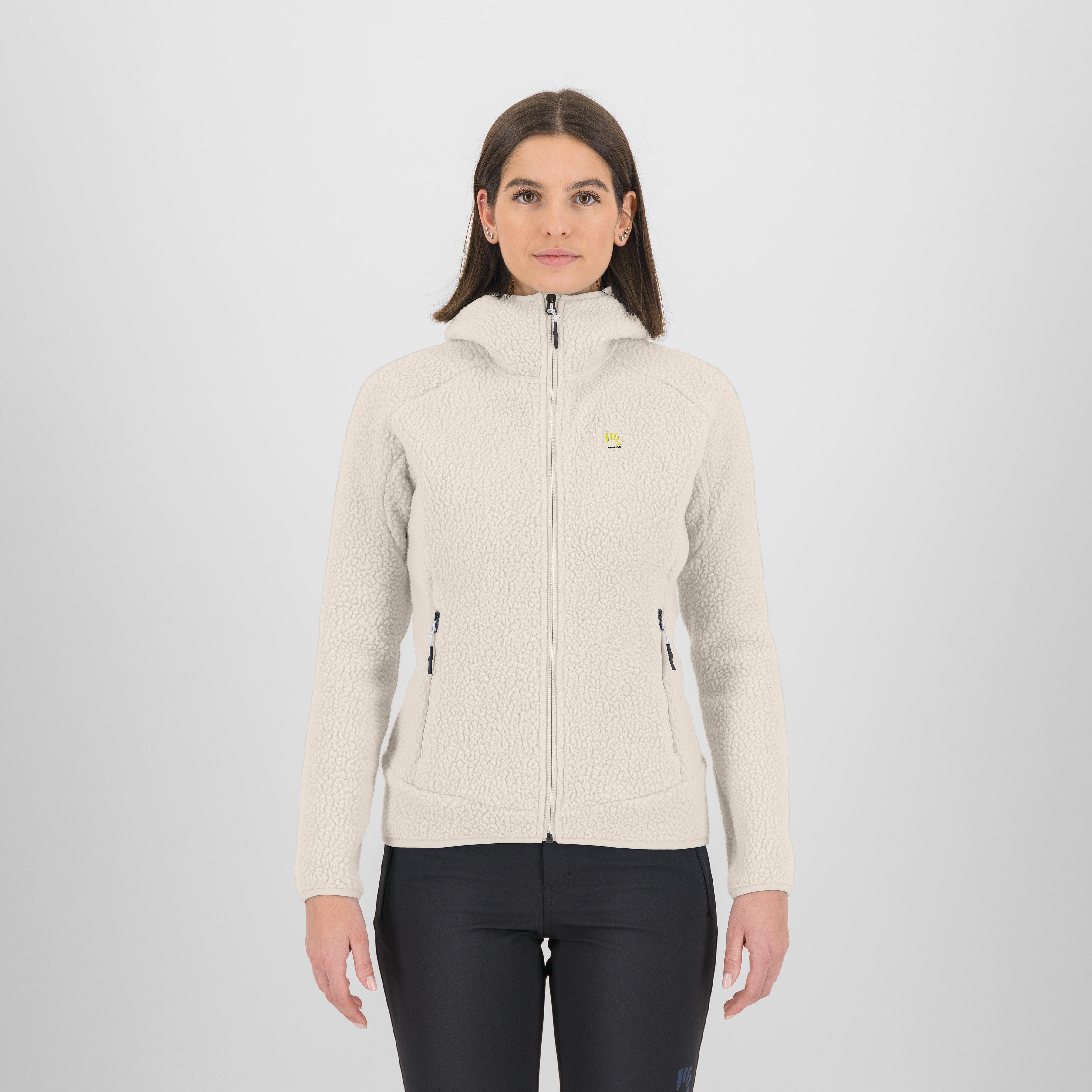 Moiazza retrò hoodie w fleece - vaporous gray - karpos