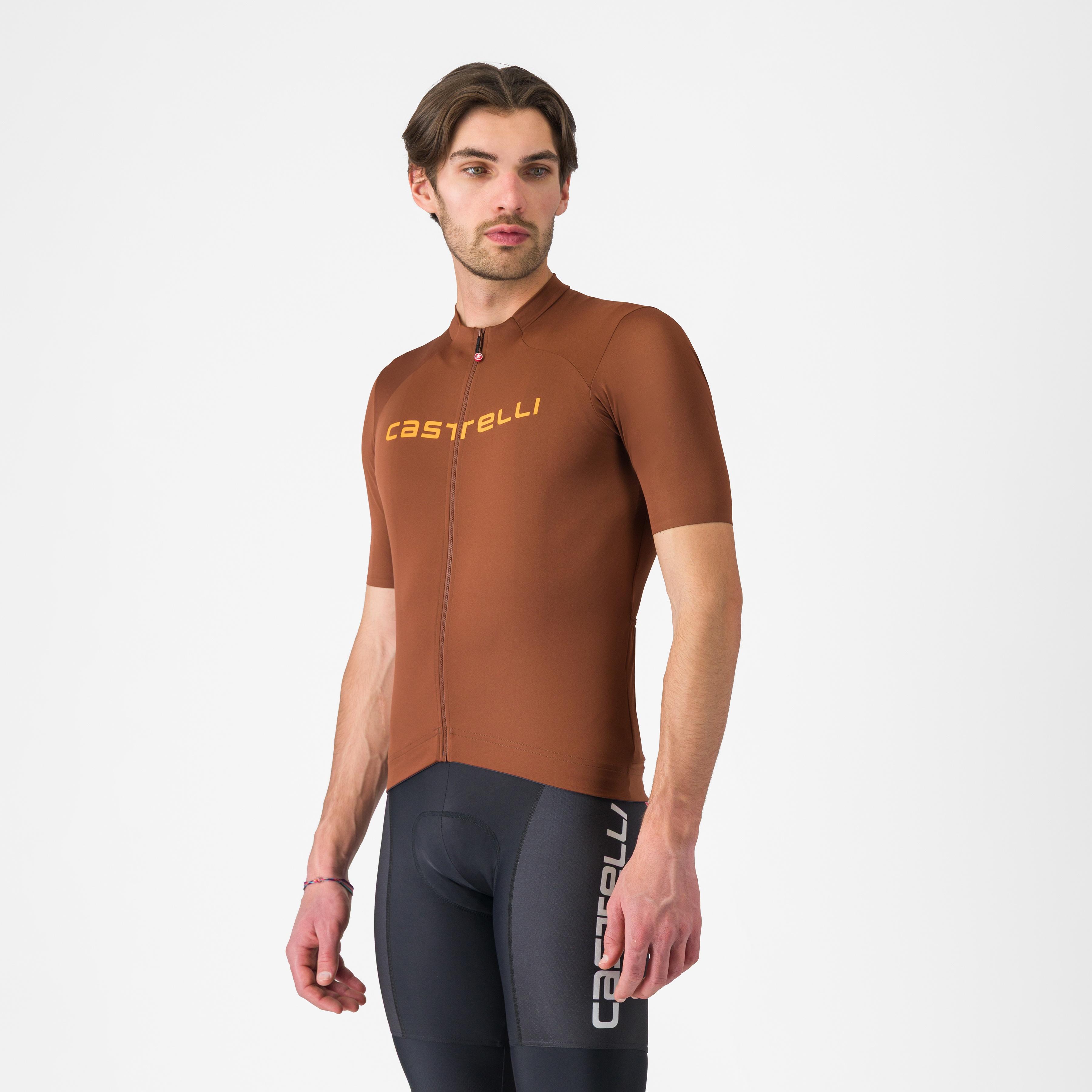 Prologo lite jersey - deep mocha/vivid orange - castelli