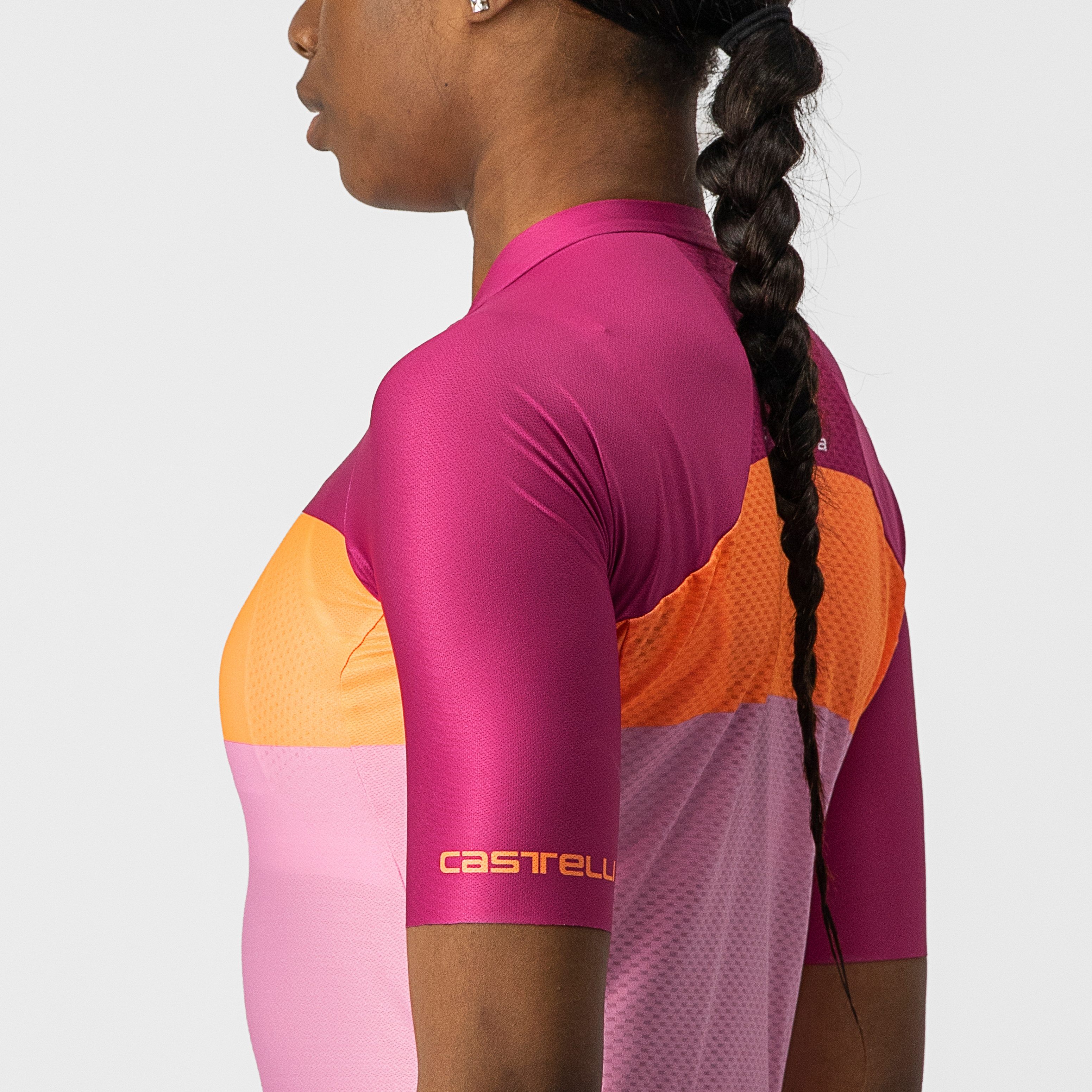 Aero pro w jersey - pink/coral flash-magenta - castelli