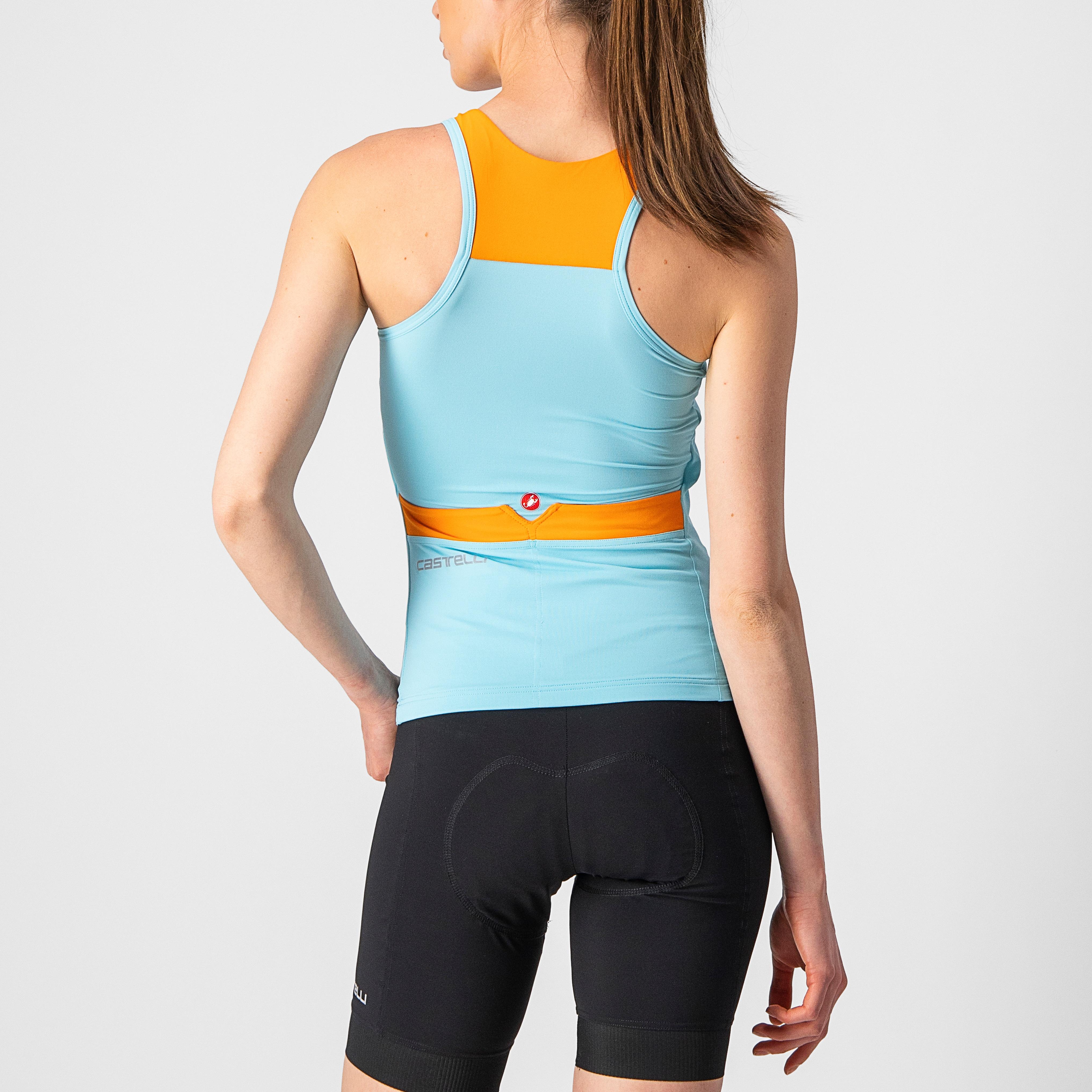 Solaris top - skylight/pop orange - castelli