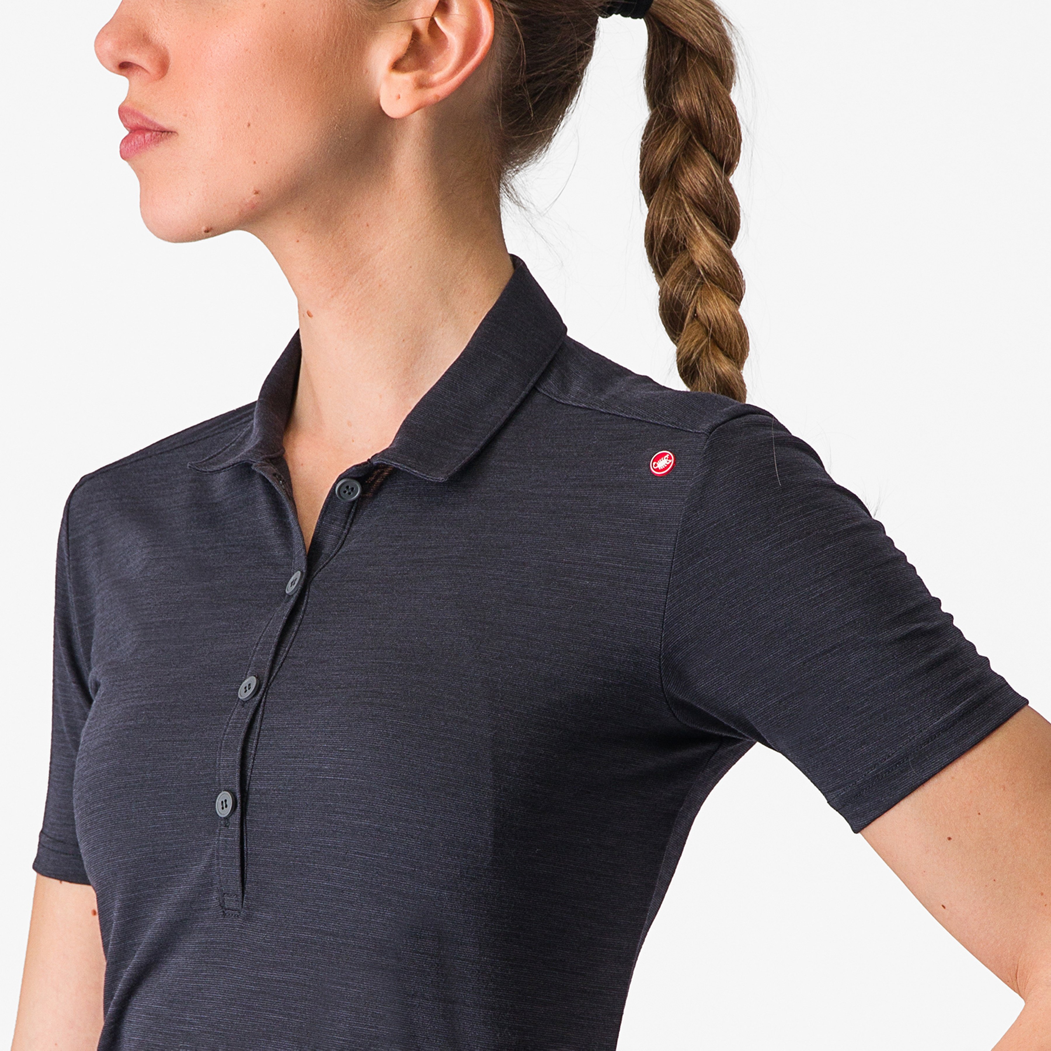 Merino w polo - light black - castelli