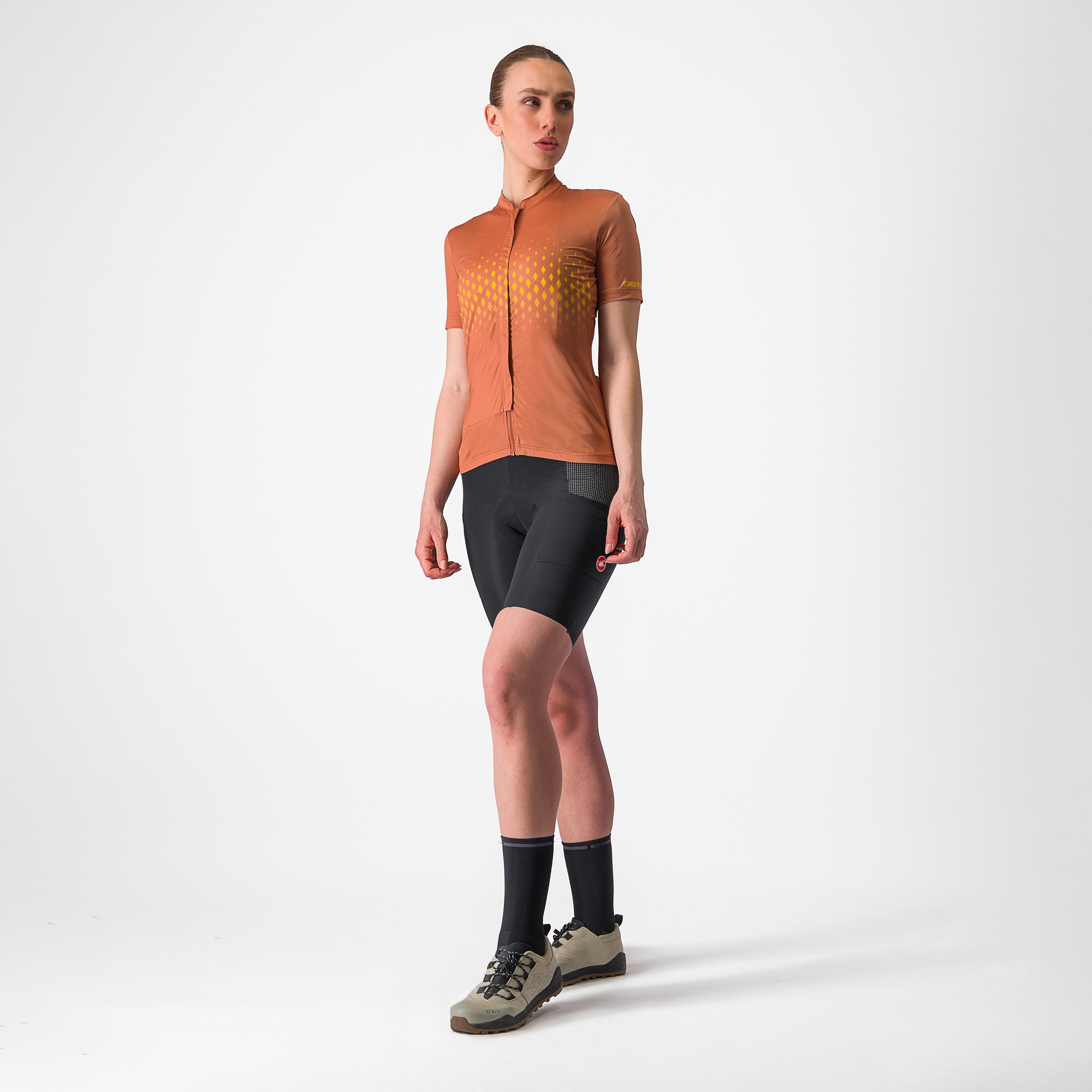 Unlimited sentiero 3 jersey - mocha/goldenrod - castelli