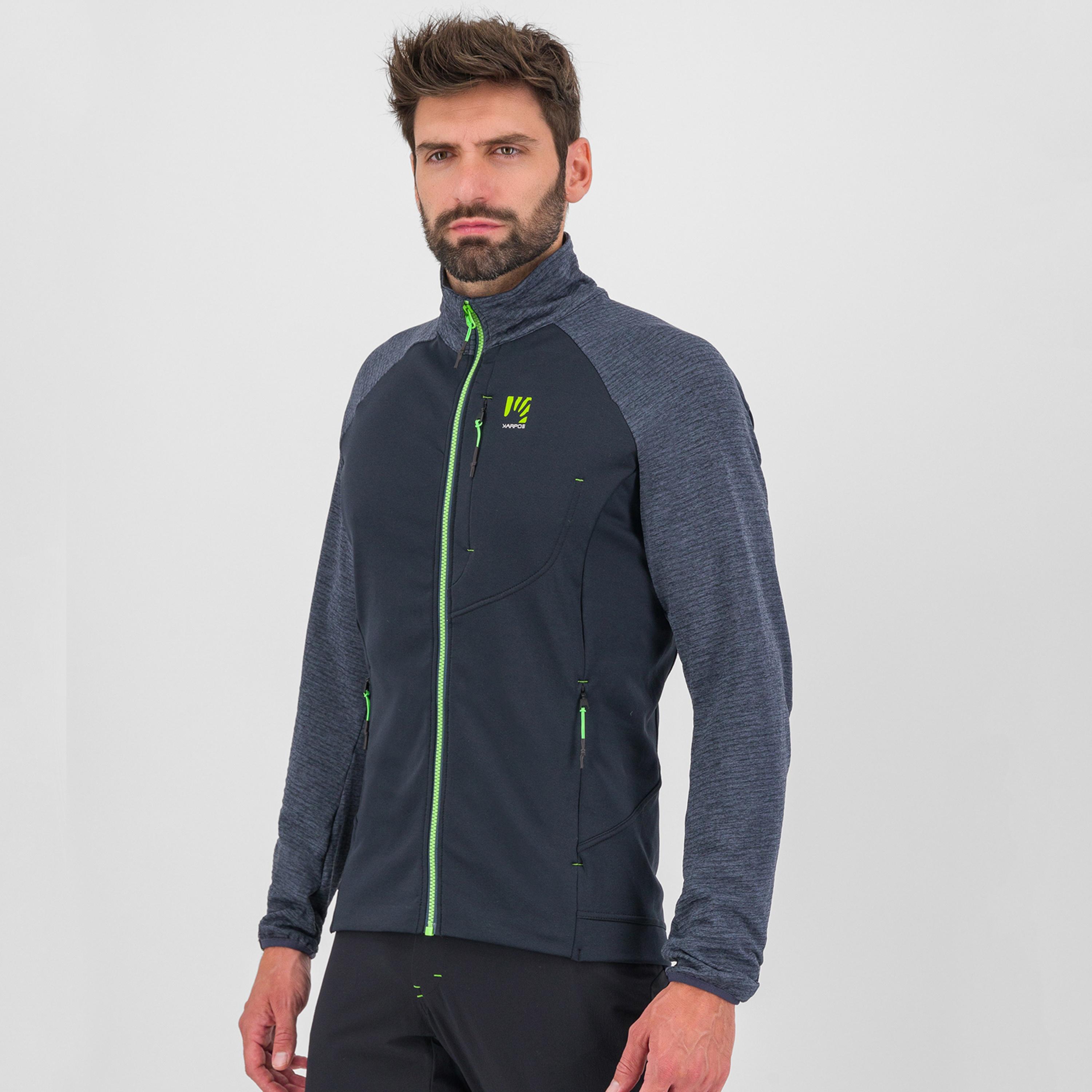 Pizzocco evo full-zip fleece - black/ombre blue/jasmine green - karpos