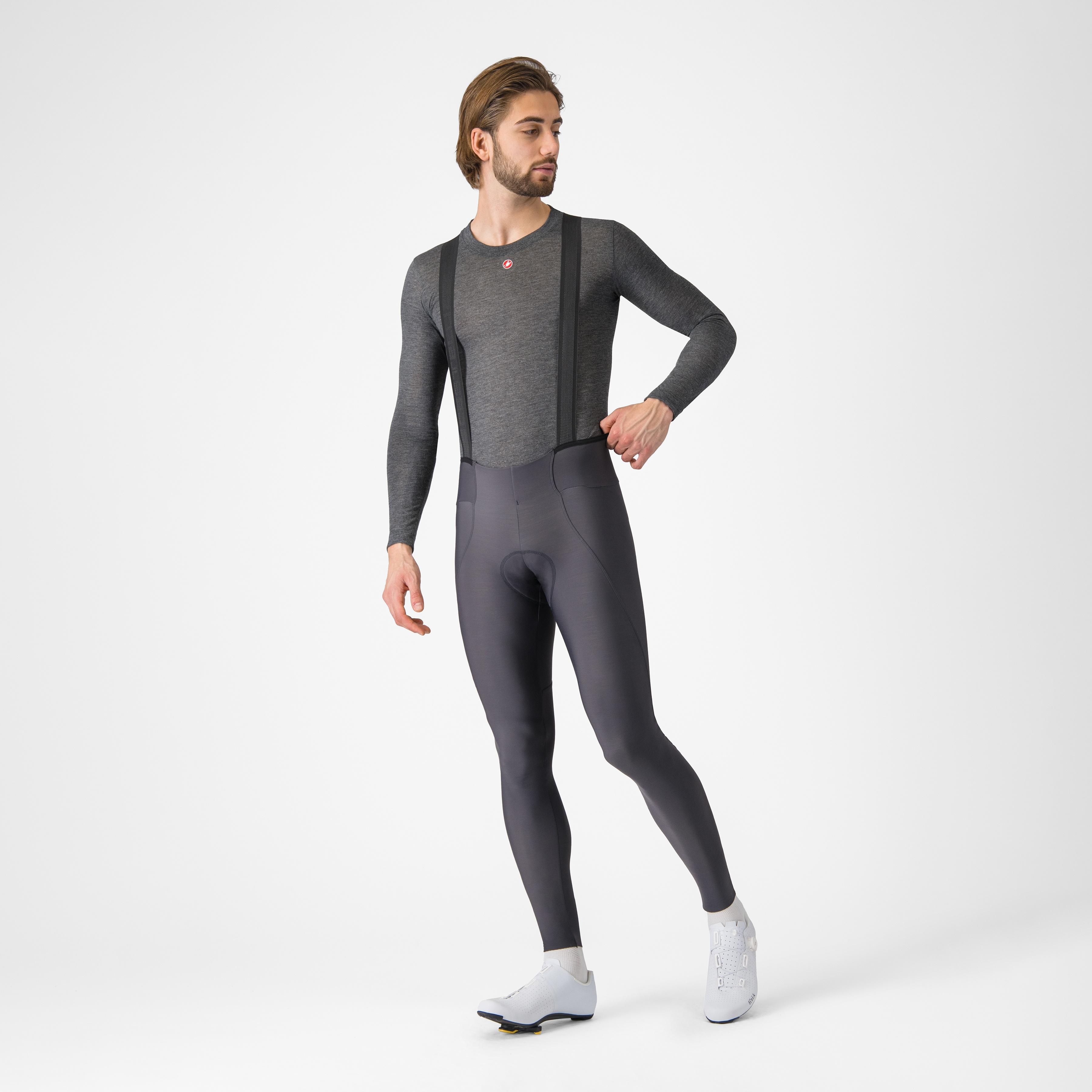Medio base layer ls - melange gray - castelli