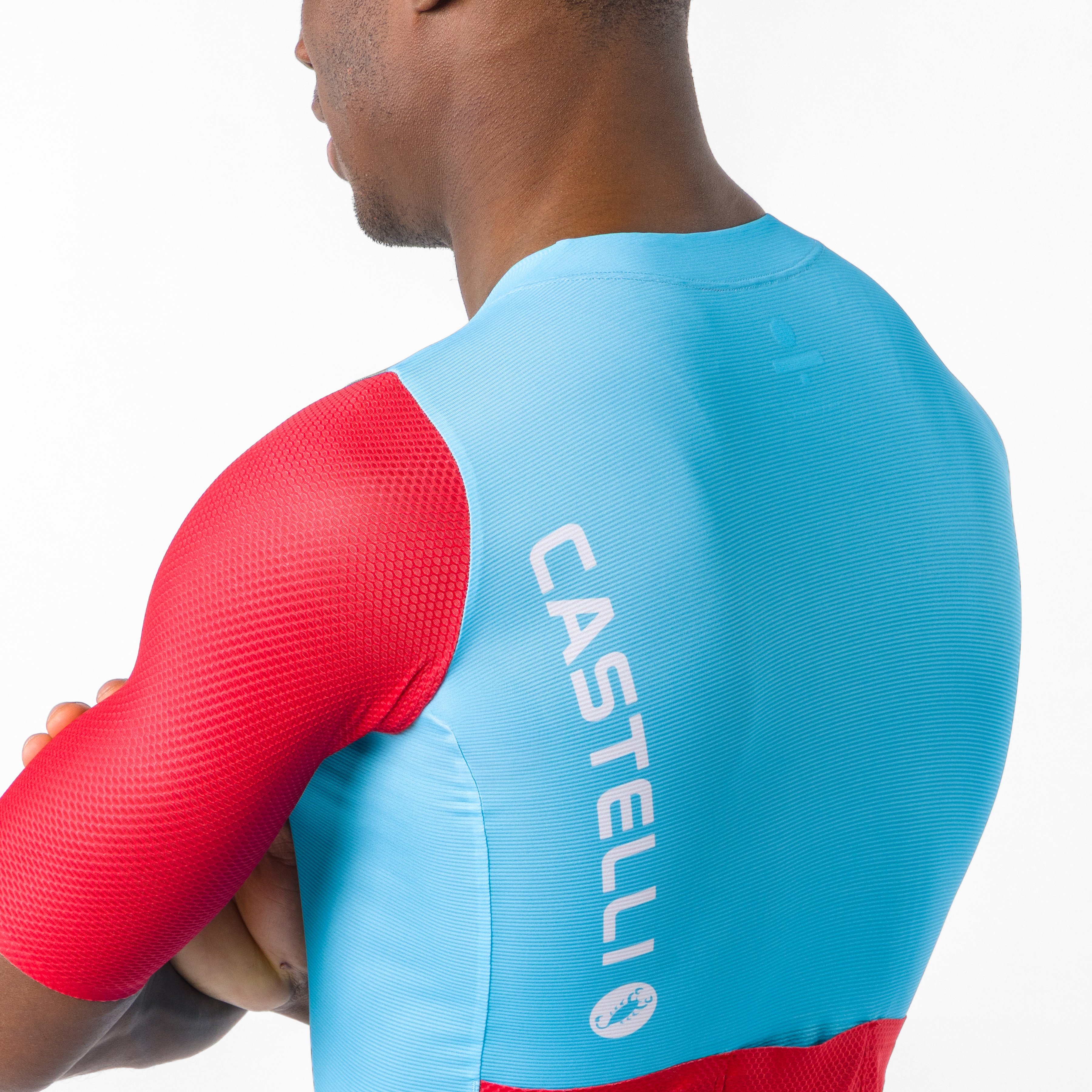 Corretto jersey - neon cobalt/red-white - castelli