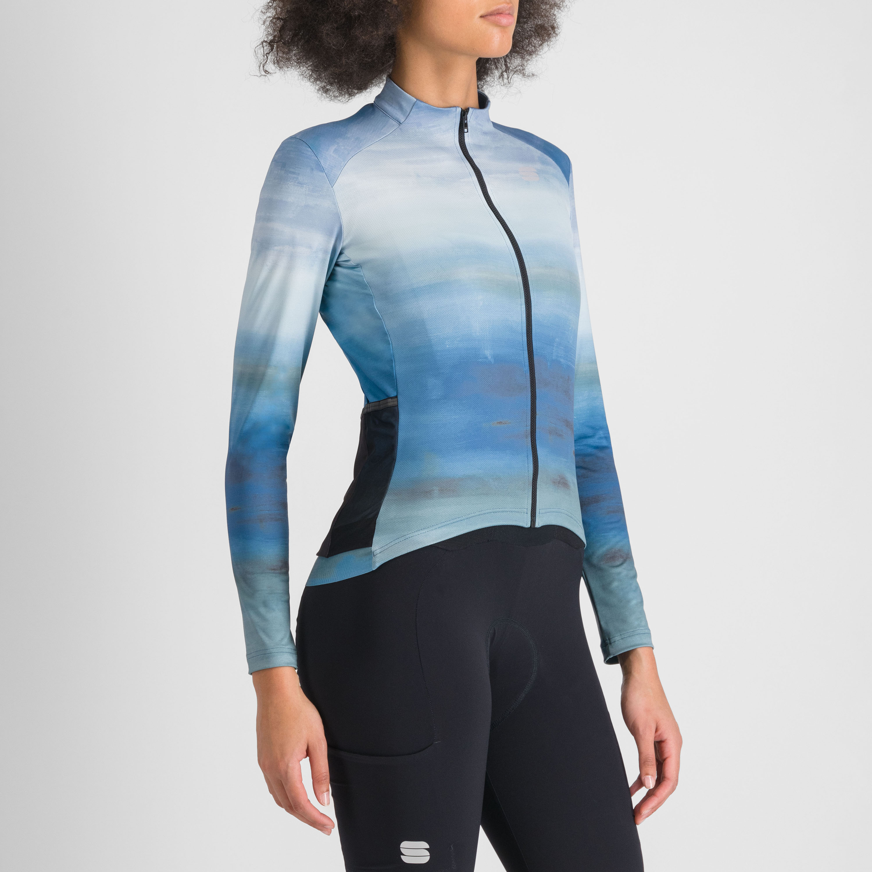 Flow supergiara w thermal jersey - blue vintage - sportful