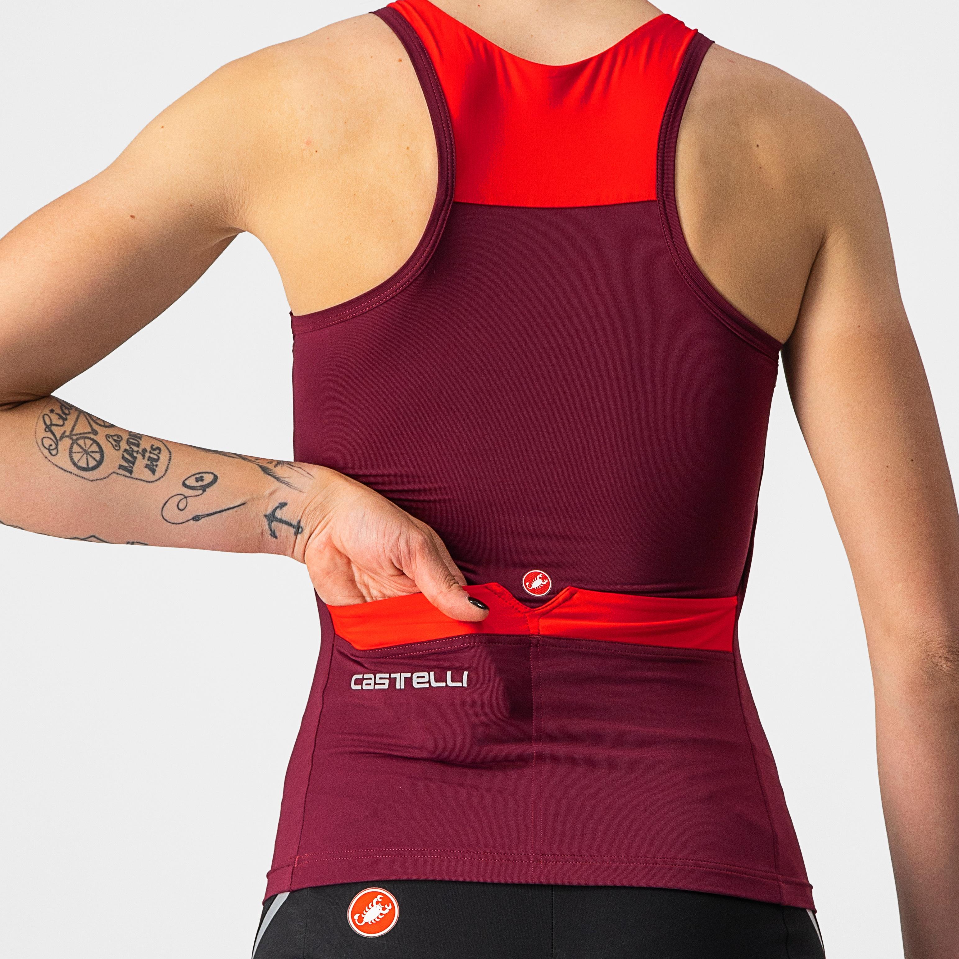 Solaris top - bordeaux/red - castelli