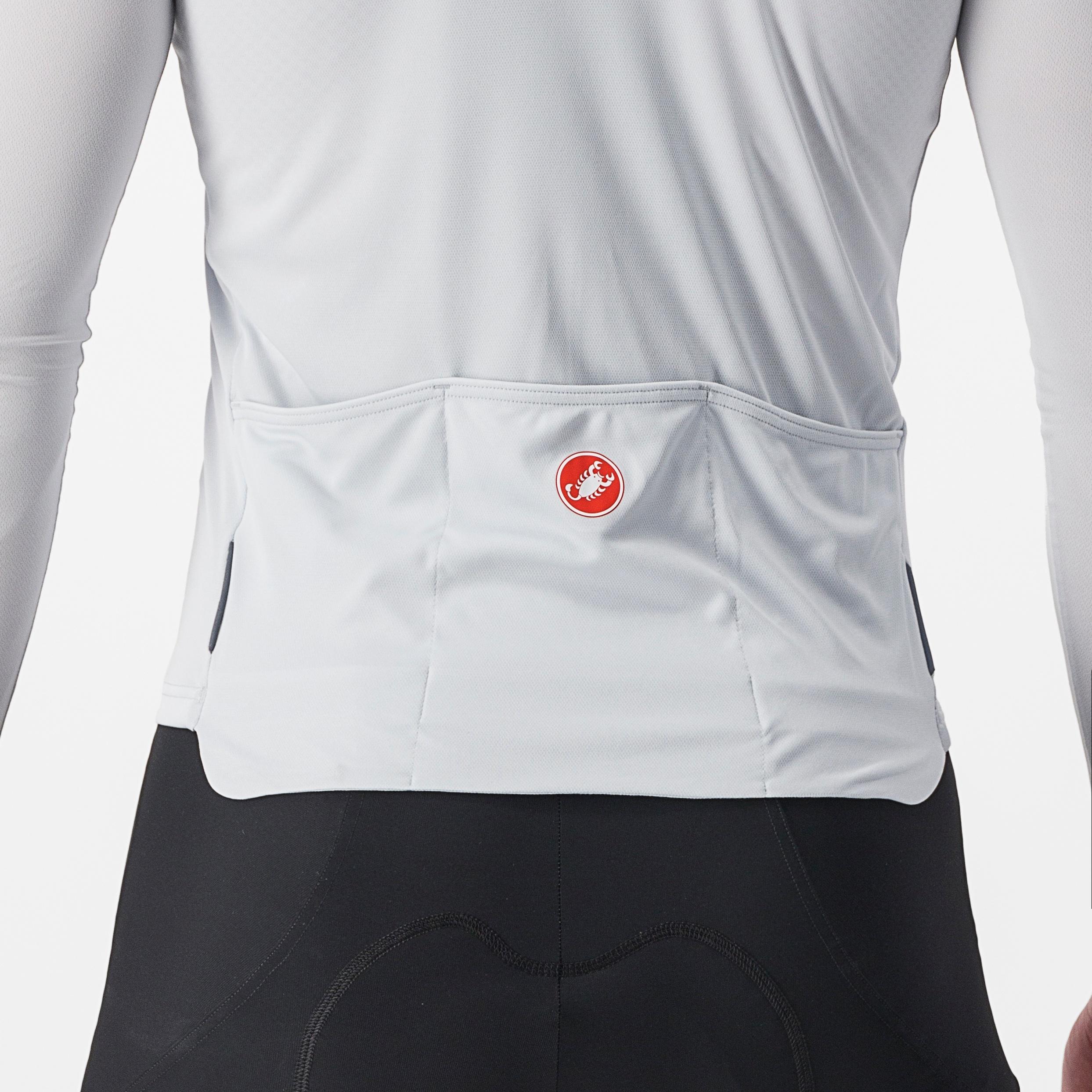 Prologo 7 long sleeve jersey - silver gray/defender green-bor - castelli