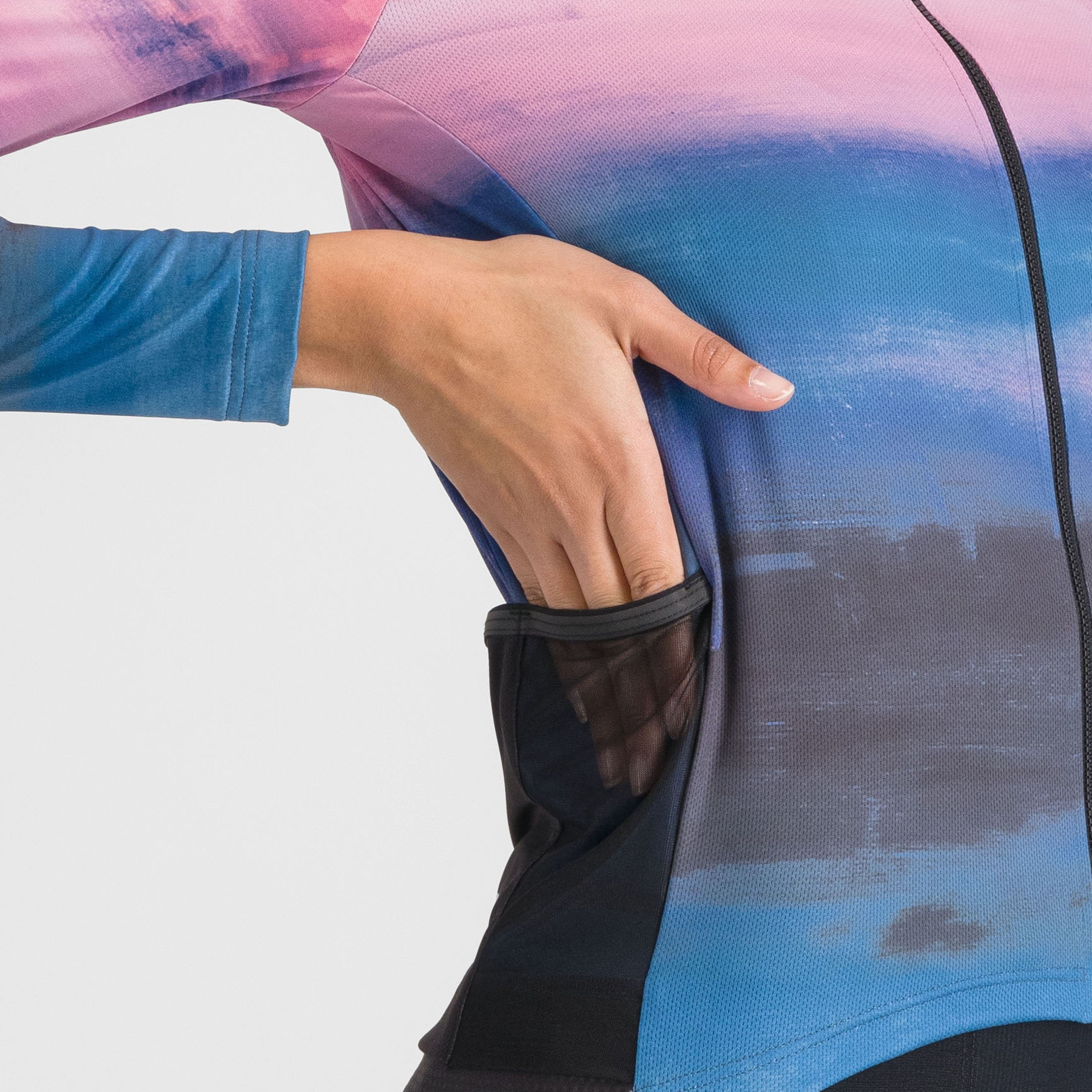 Flow supergiara w thermal jersey - blue pink - sportful