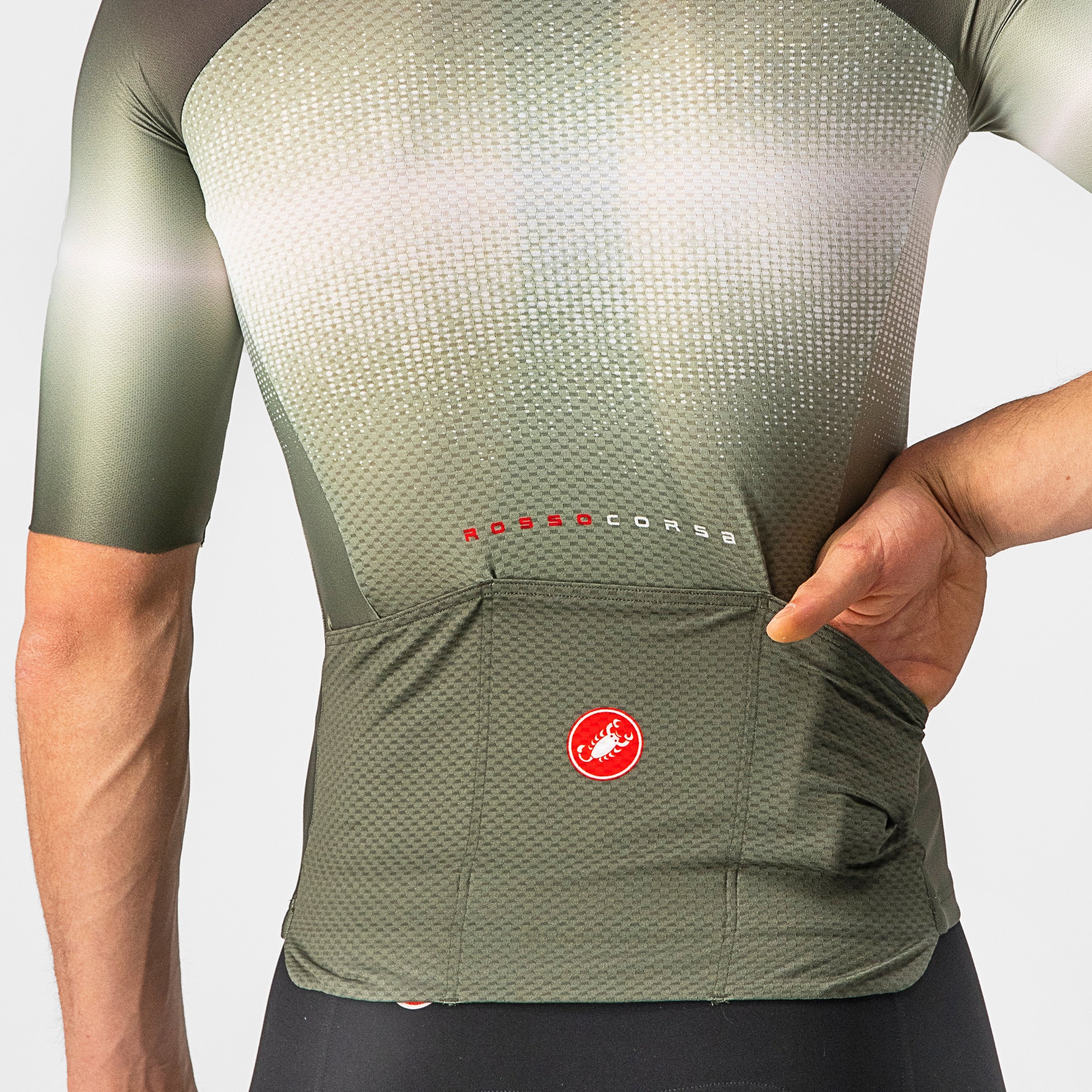Aero race 6.0 jersey - military green/light black - castelli