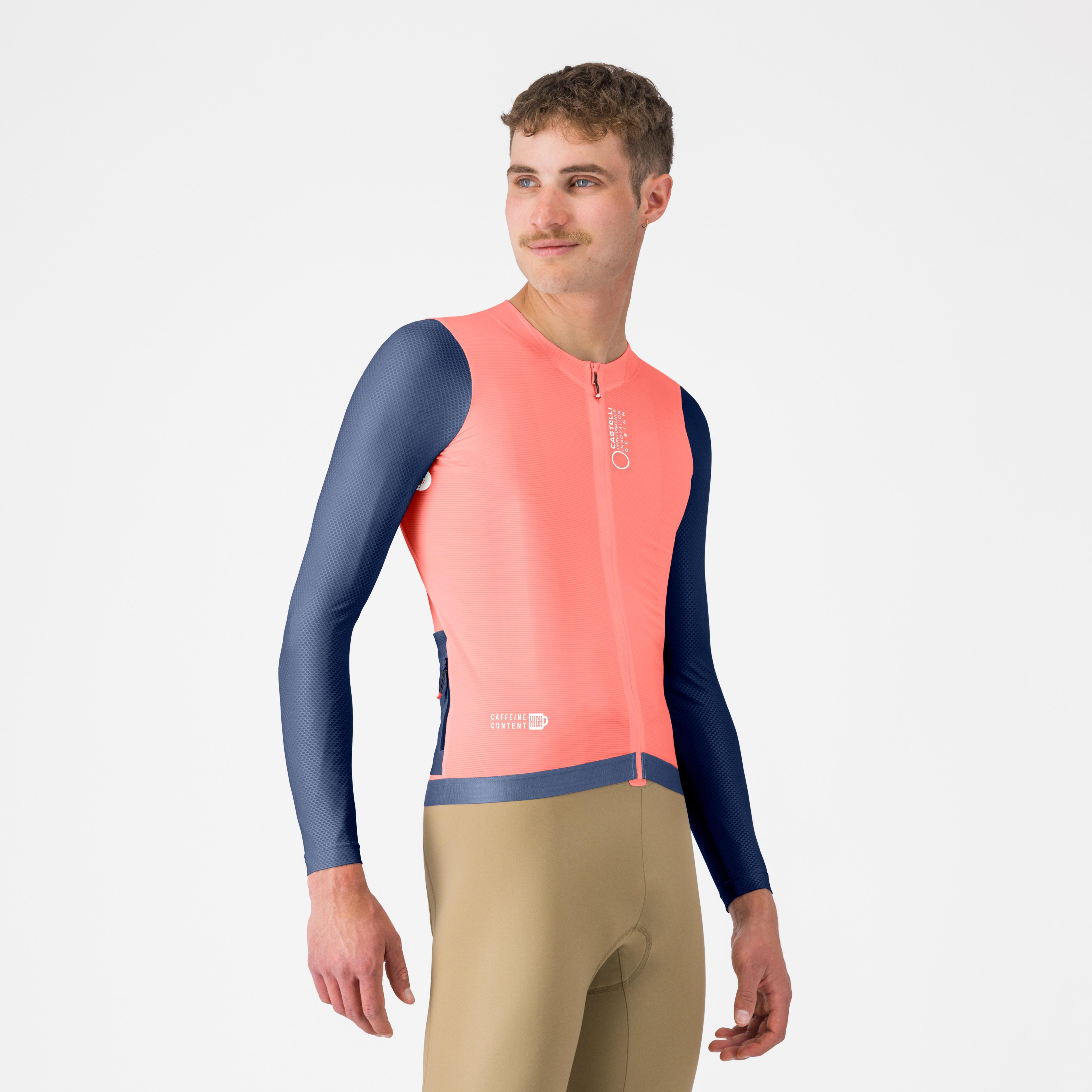 Corretto ls jersey - brilliant pink/ belgian blue-w - castelli