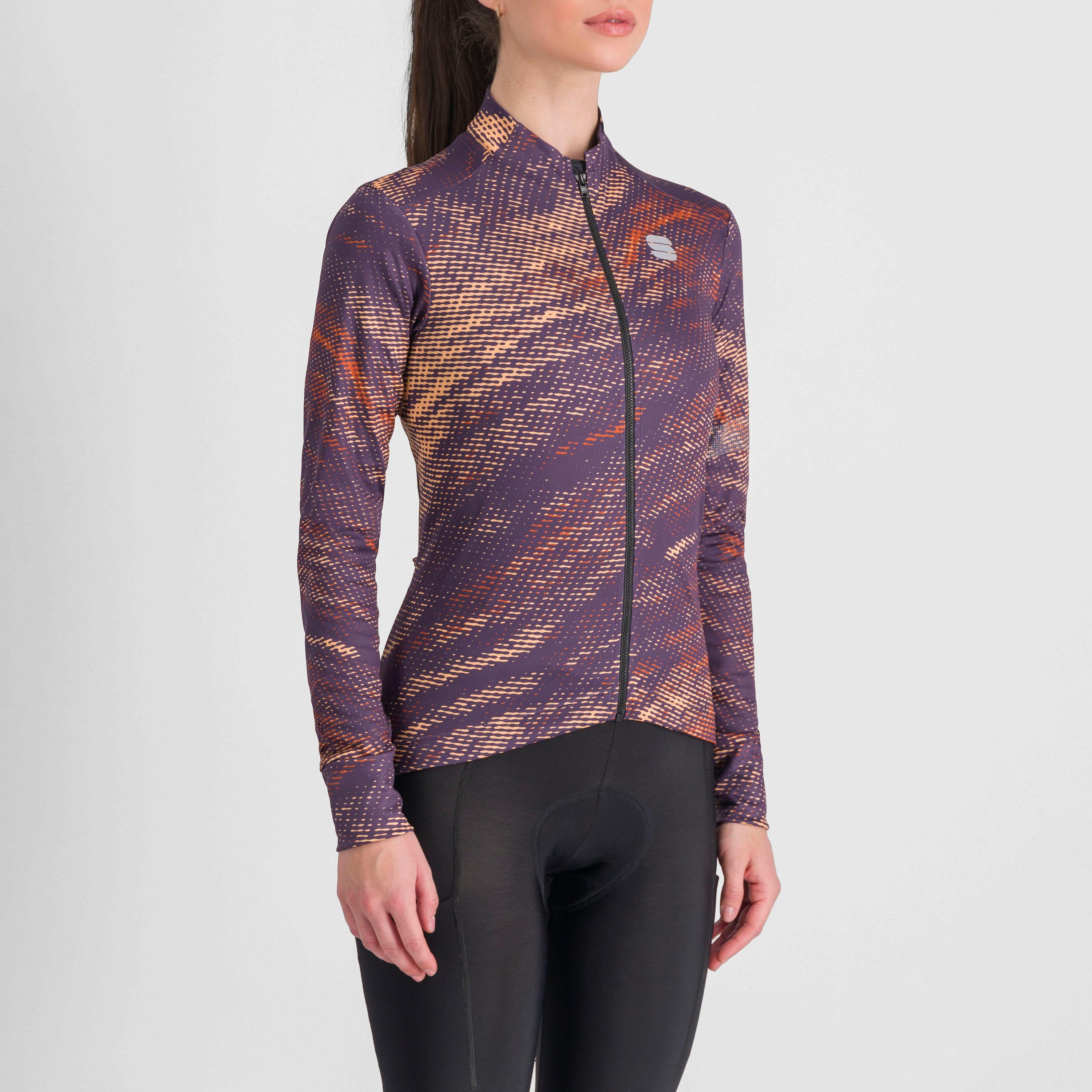 Cliff supergiara w thermal jersey - nightshade cayenna papaya - sportful